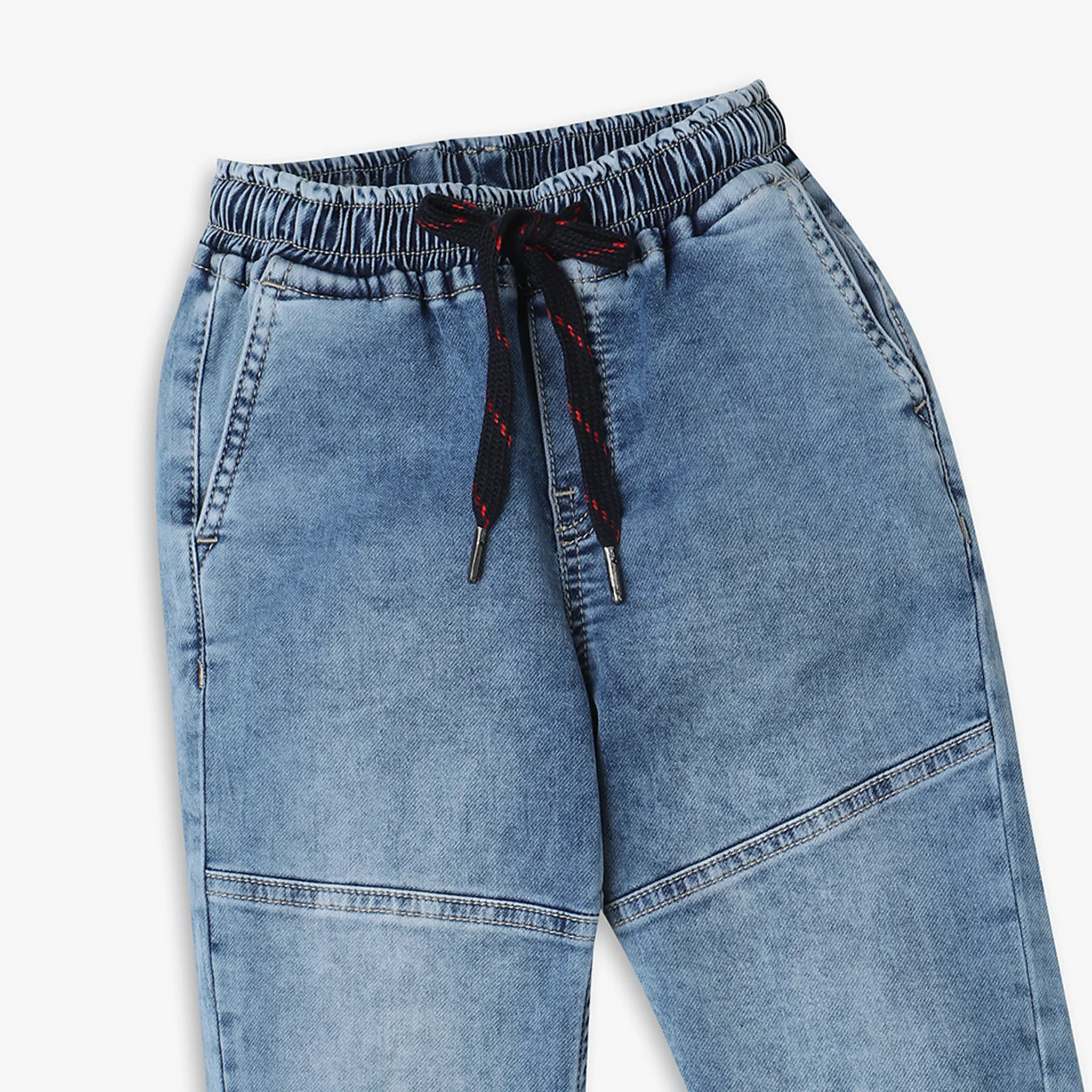 Boys Regular Fit Cut And Sew Mid Rise Joggers - Image 3