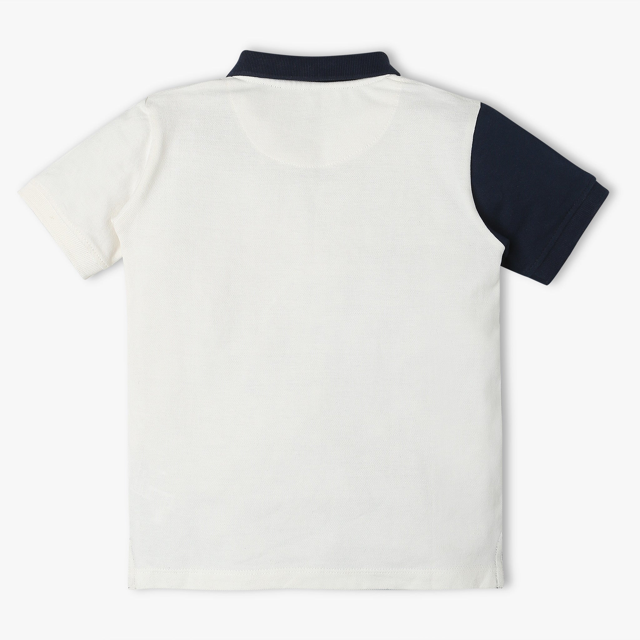 Boys Regular Fit Cut And Sew Polo T-Shirt - Image 2