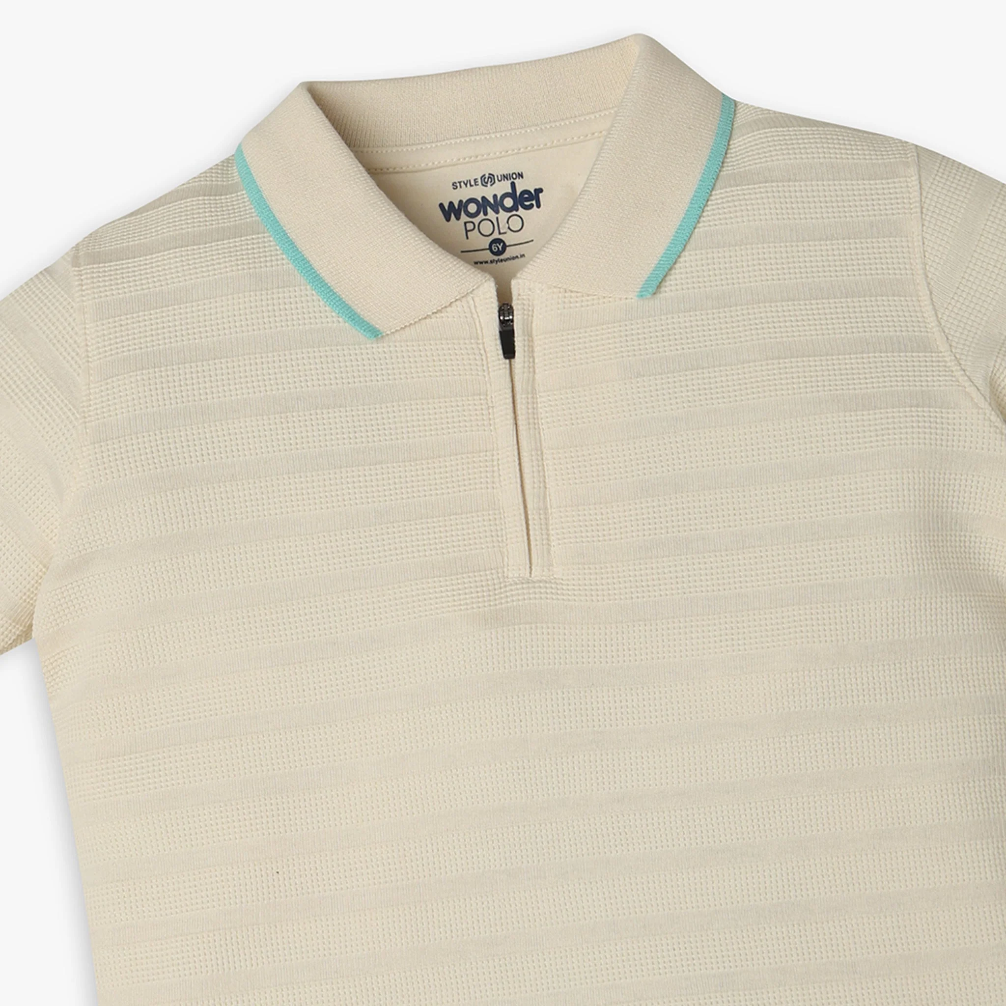 Boys Regular Fit Cut And Sew Polo T-Shirt - Image 6