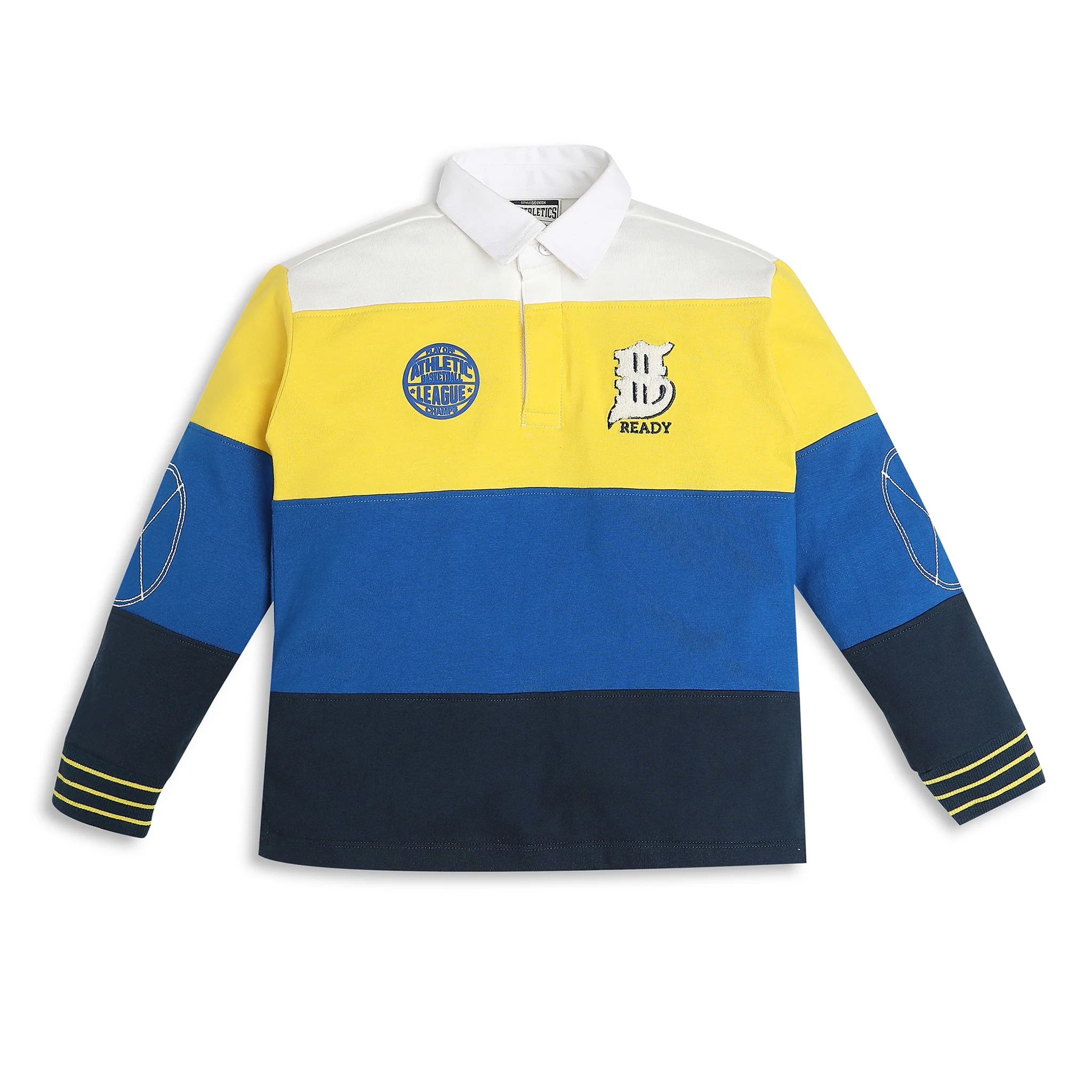 Boys Regular Fit Cut And Sew T-Shirt