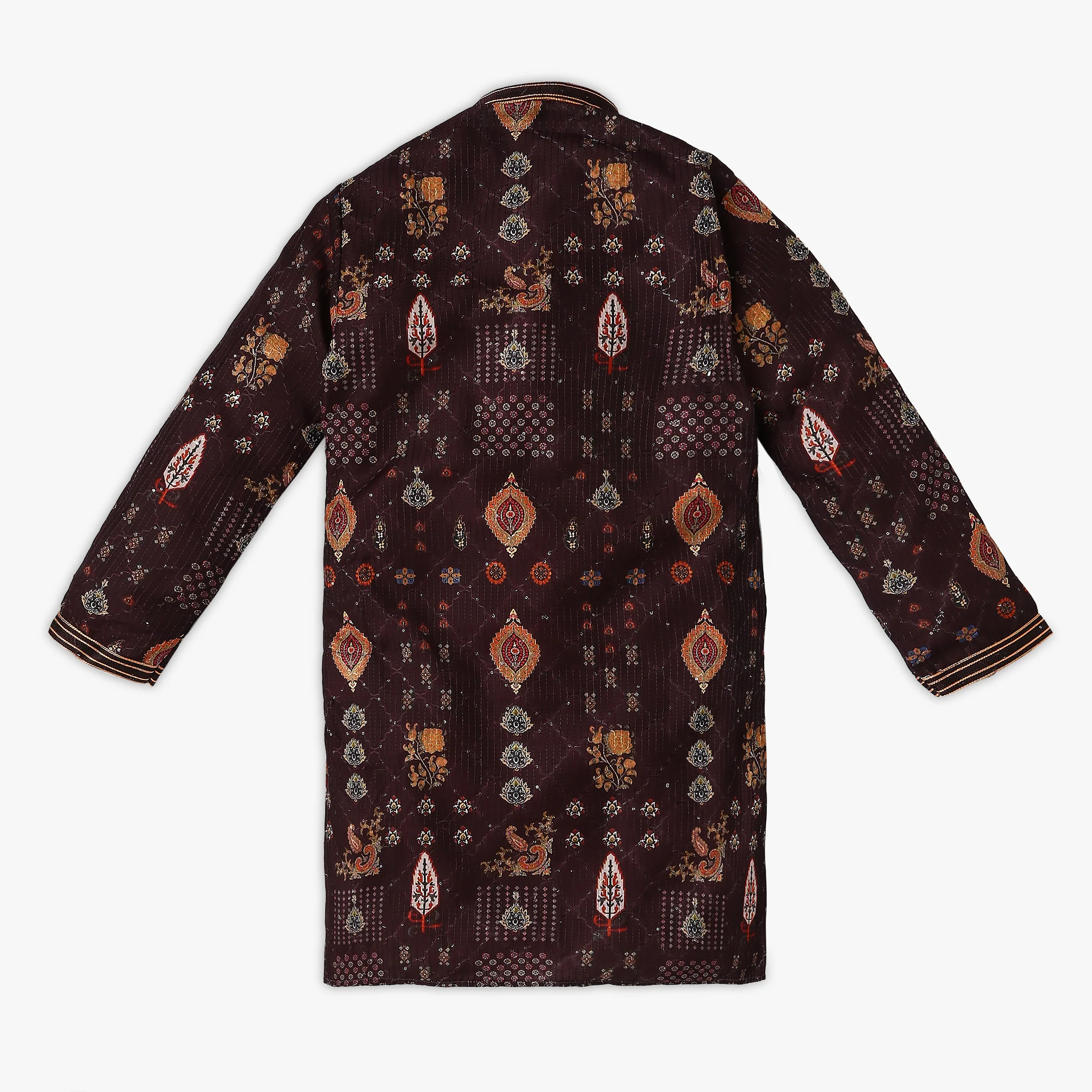 Boy's Regular Fit Embellished Kurta With Pant Set - Image 3