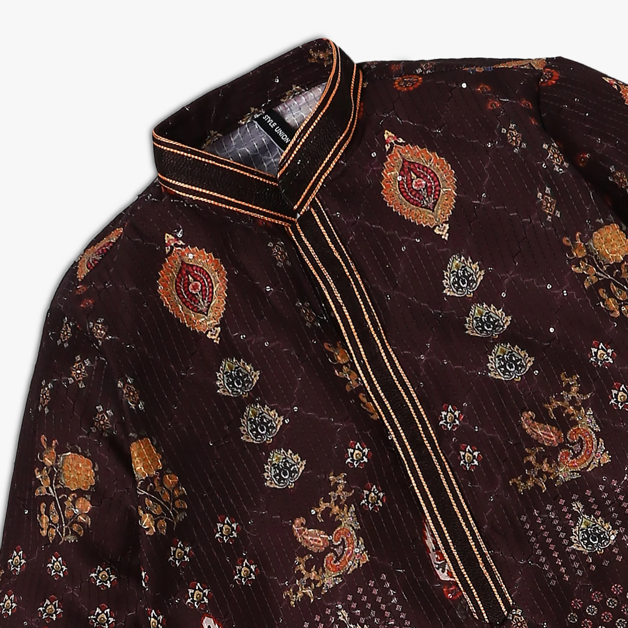 Boy's Regular Fit Embellished Kurta With Pant Set - Image 4