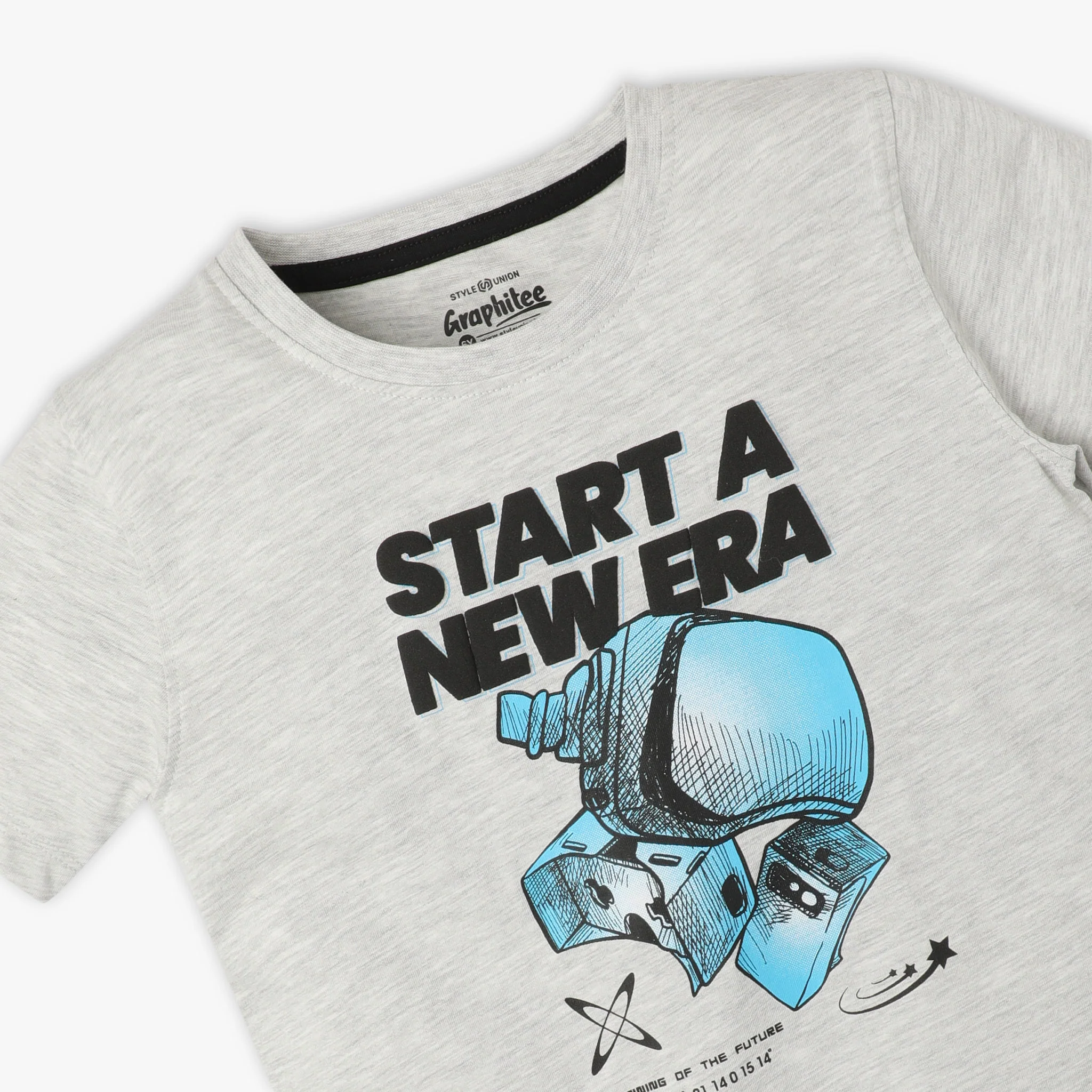 Boys Graphic Crew Neck Half Sleeve T-Shirt - Image 3
