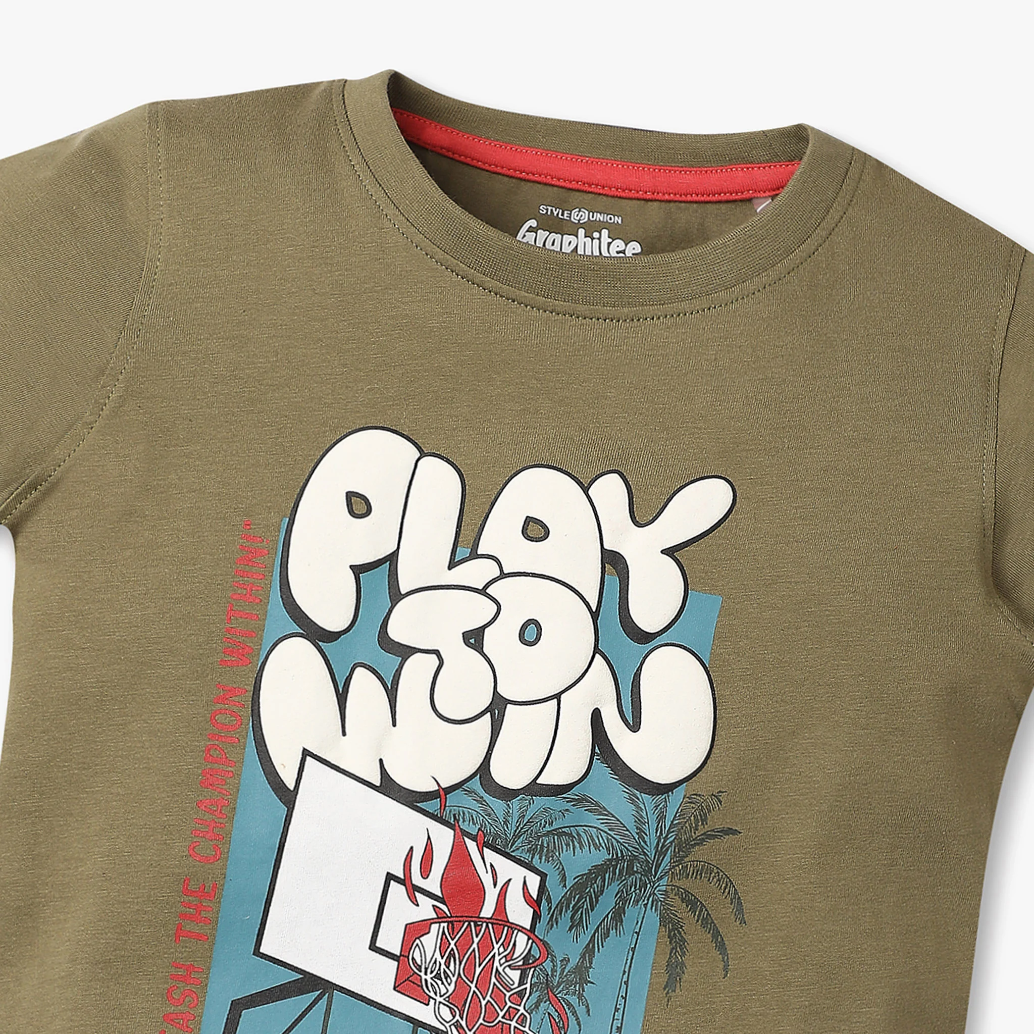 Boys Graphic Crew Neck Half Sleeve T-Shirt - Image 3