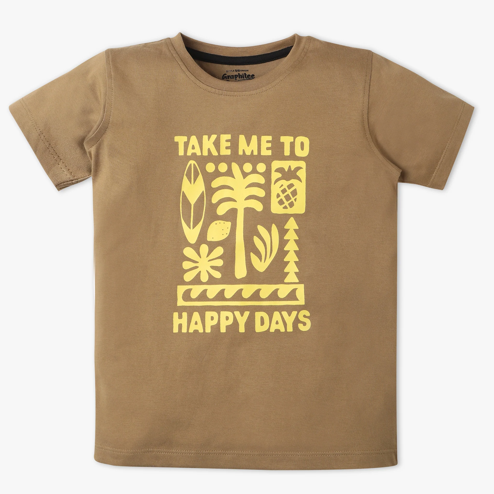 Boys Graphic Crew Neck Half Sleeve T-Shirt
