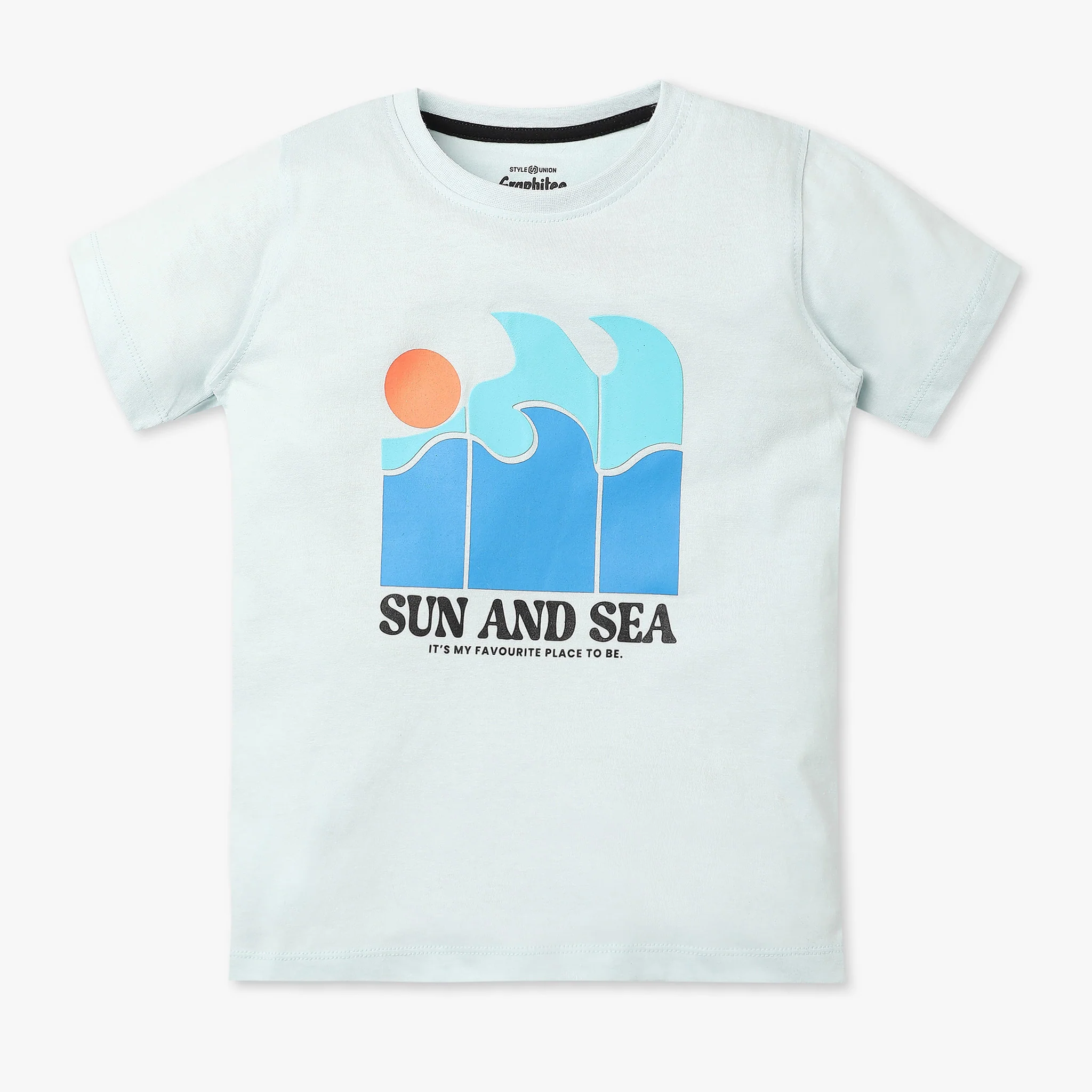 Boys Graphic Crew Neck Half Sleeve T-Shirt
