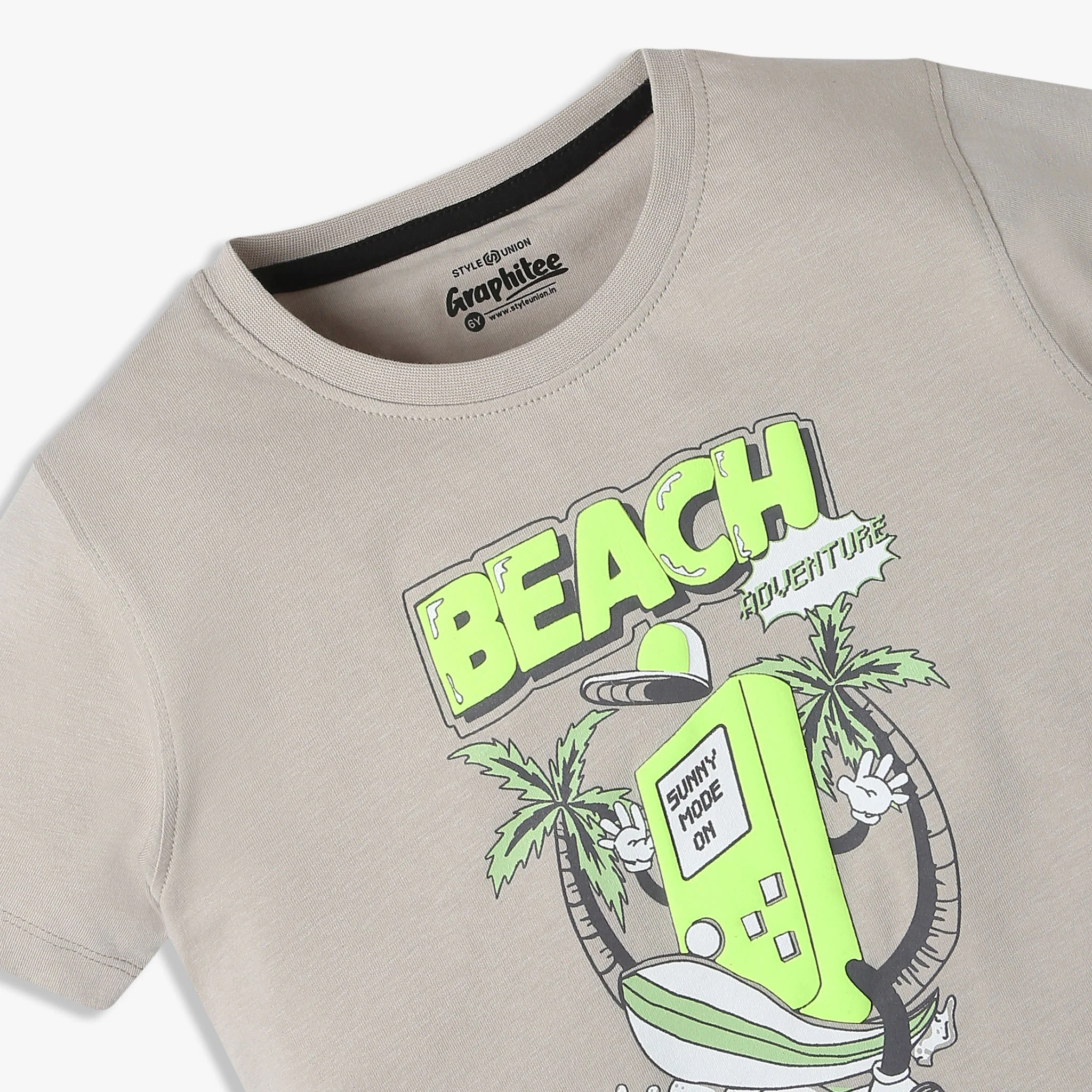 Boys Graphic Crew Neck Half Sleeve T-Shirt - Image 3