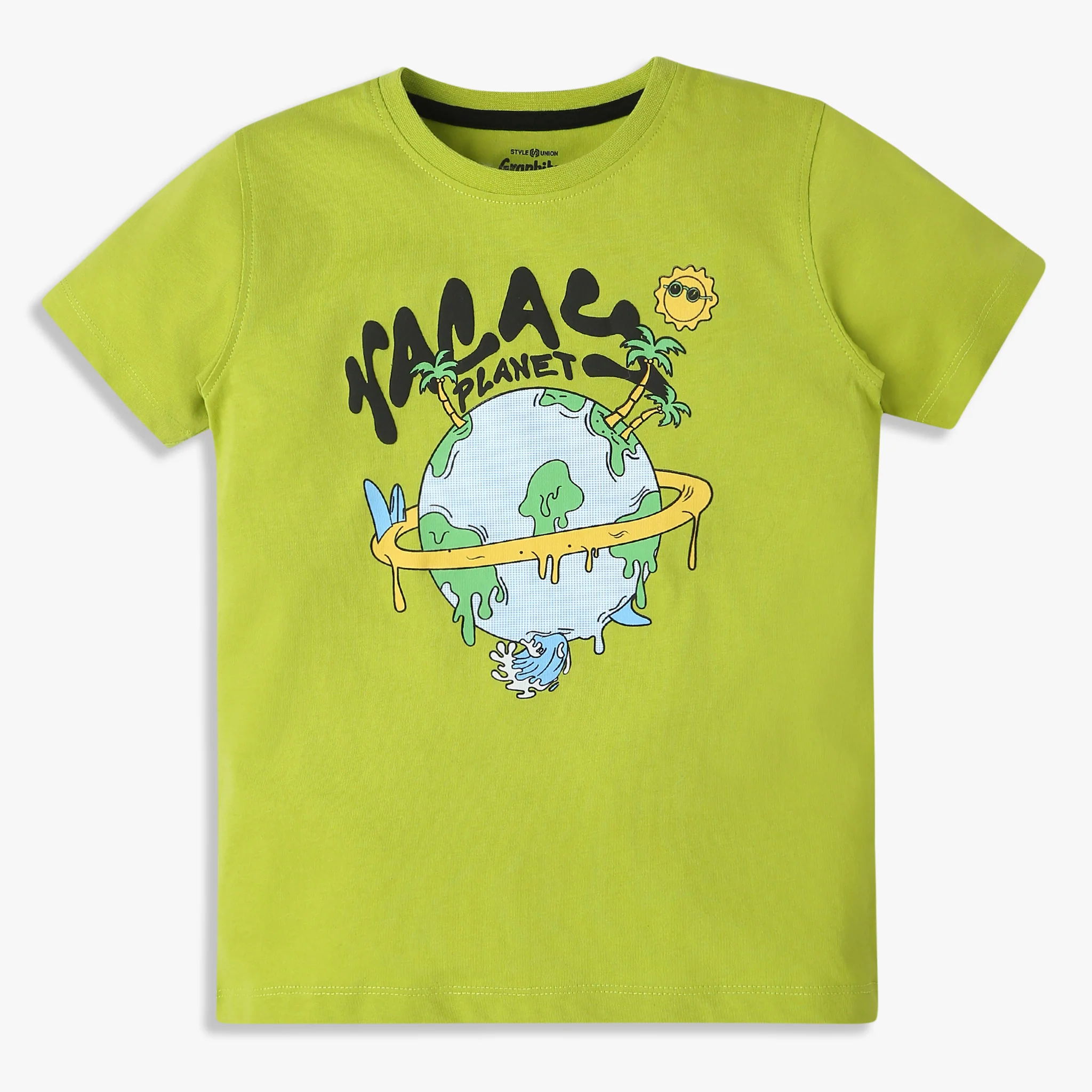Boys Graphic Crew Neck Half Sleeve T-Shirt