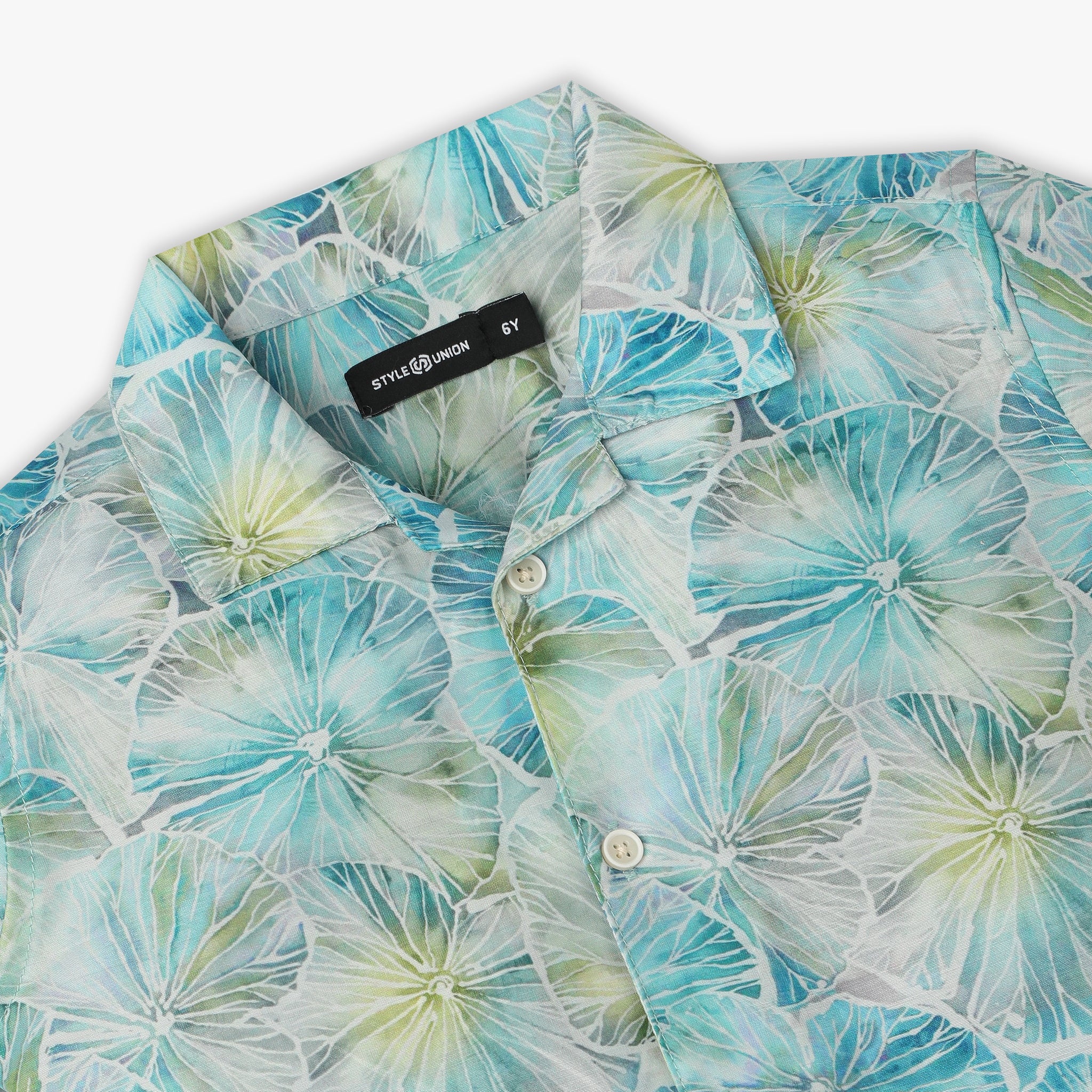 Boys Camp Collar Printed Shirt - Image 3