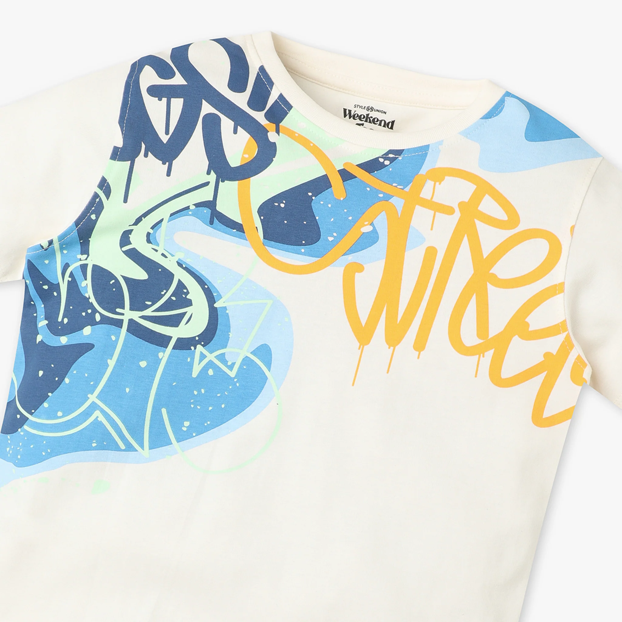Boys Printed Crew Neck Half Sleeve T-Shirt - Image 3