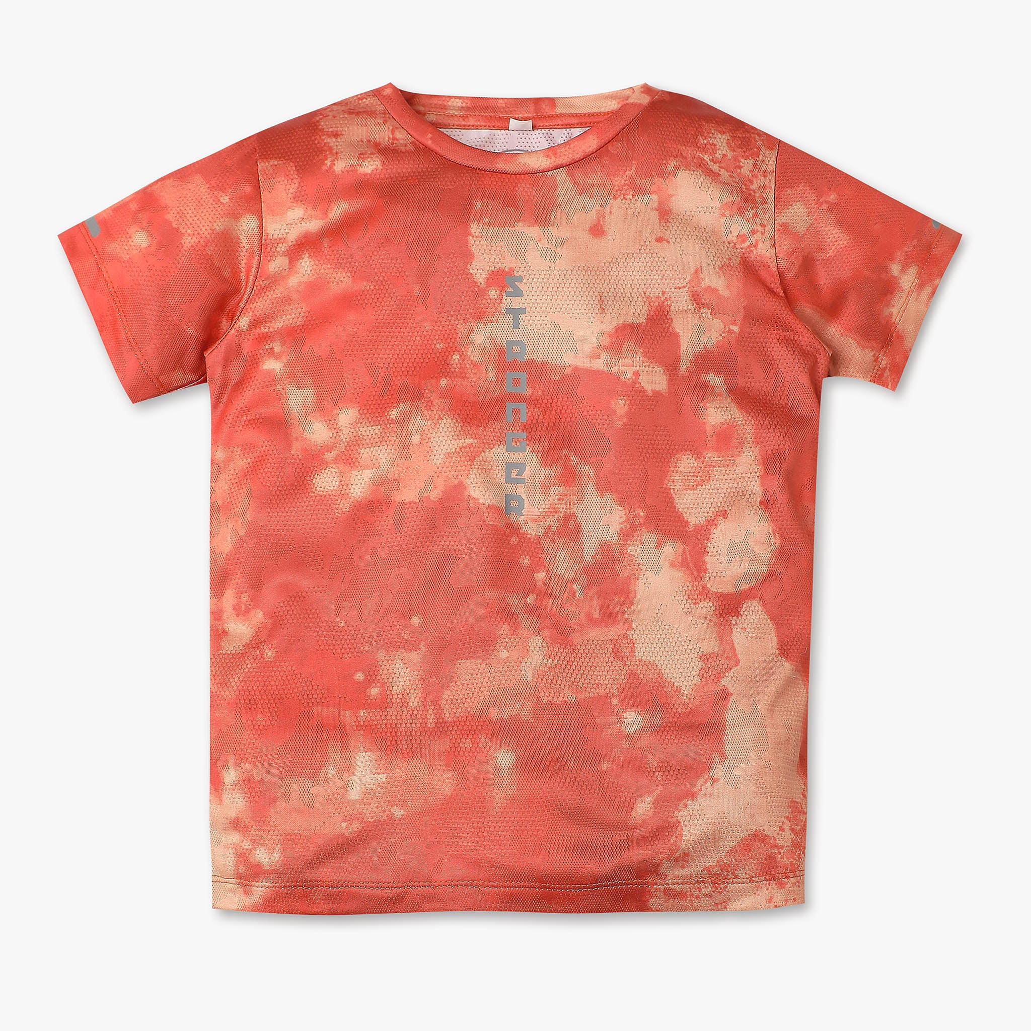 Boys Striped Crew Neck Move Half Sleeve Active T-Shirt