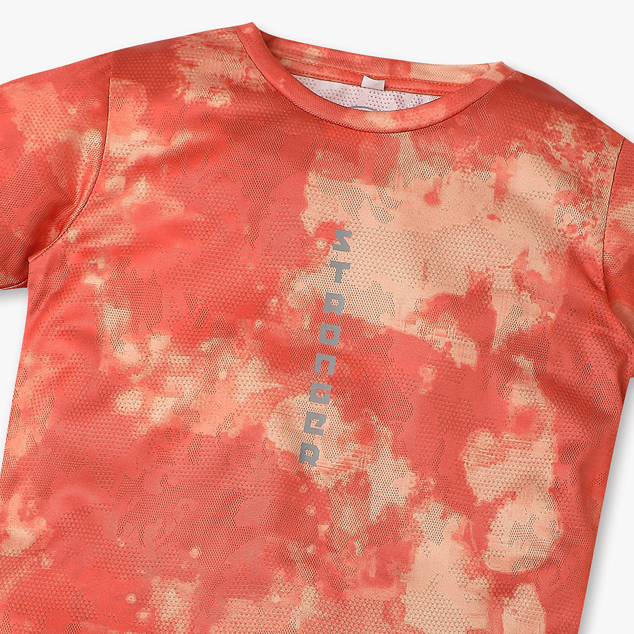 Boys Striped Crew Neck Move Half Sleeve Active T-Shirt - Image 3