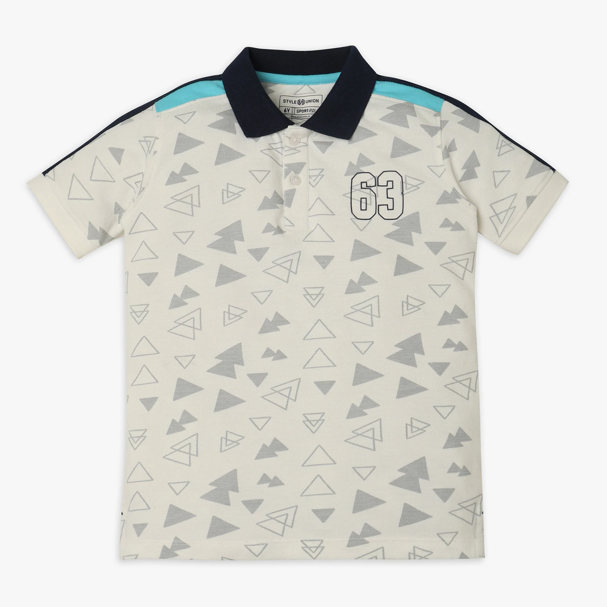 Boys Regular Fit Printed Polo T-Shirt - Image 4