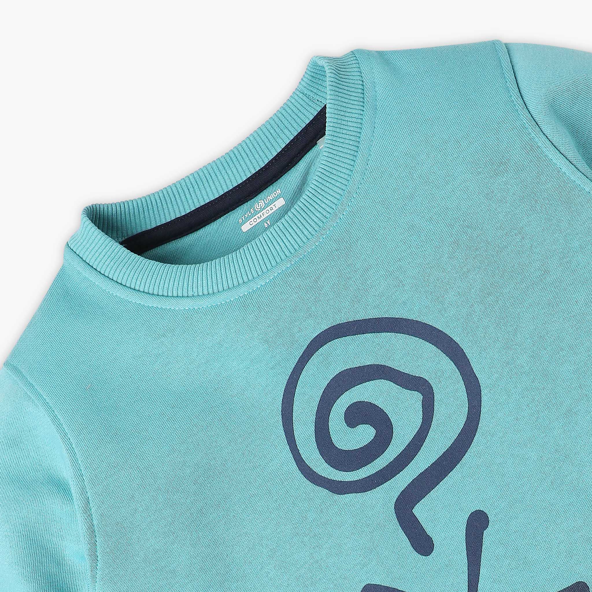 Boys Regular Fit Printed Sweat Tee - Image 3
