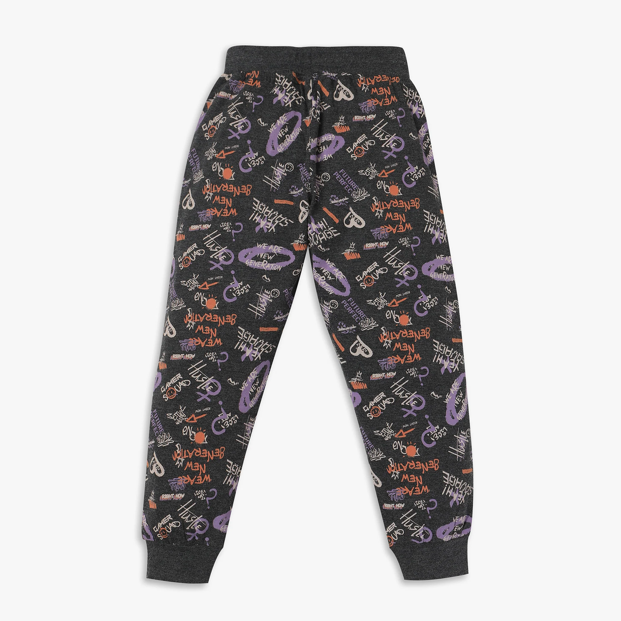 Boys Knitted Printed T-Shirt With Trackpant Sleepwear Set - Image 5