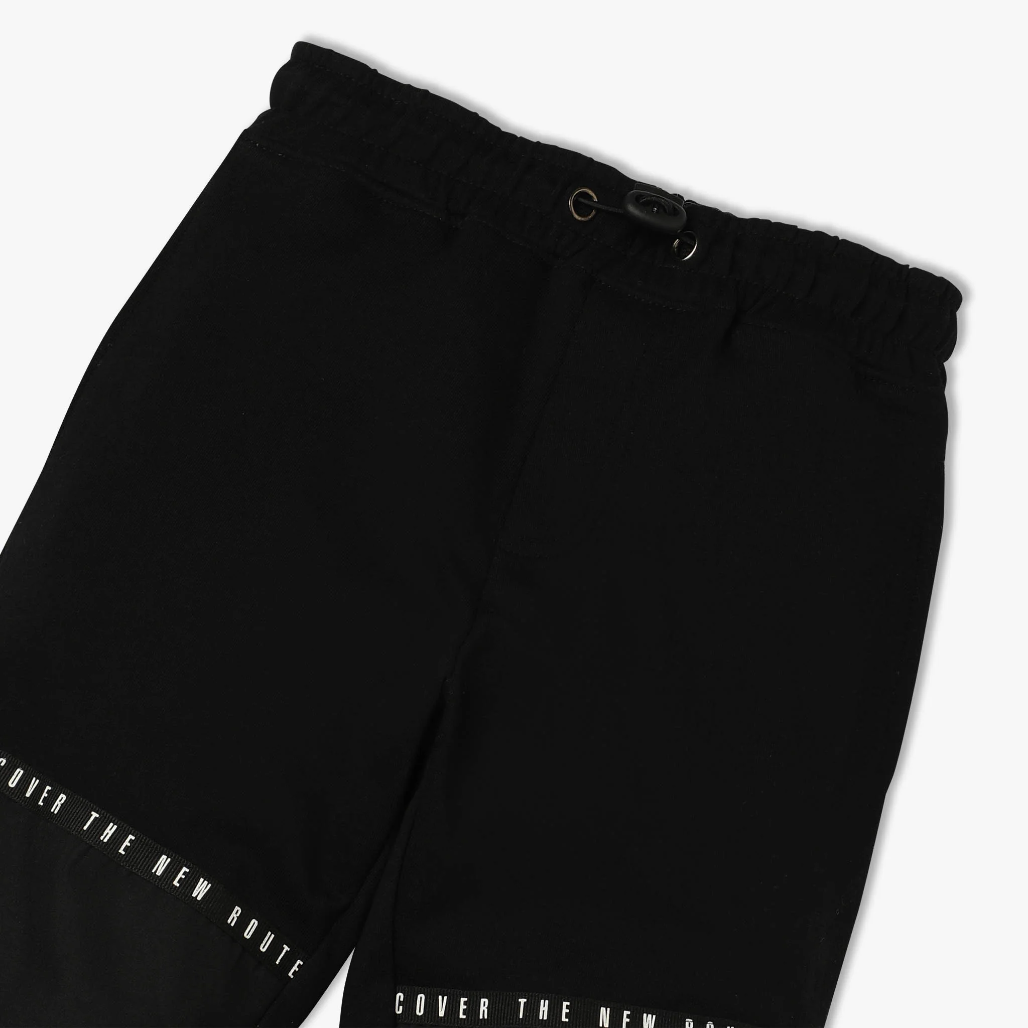 Boys Full Length Fashion Jogger With Ns Lycra Fabric At Knee & Zipper Joggers - Image 3