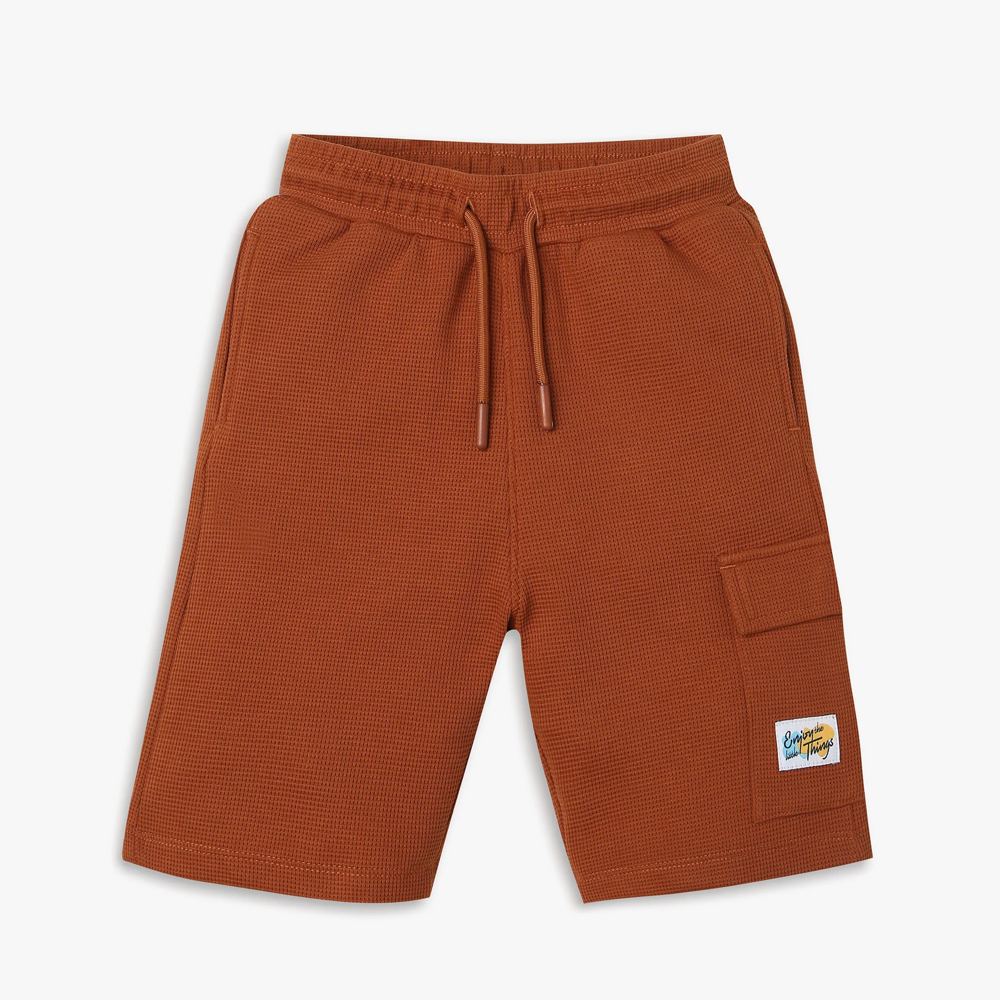 Boys Regular Fit Solid Mid Rise Shorts - Image 4