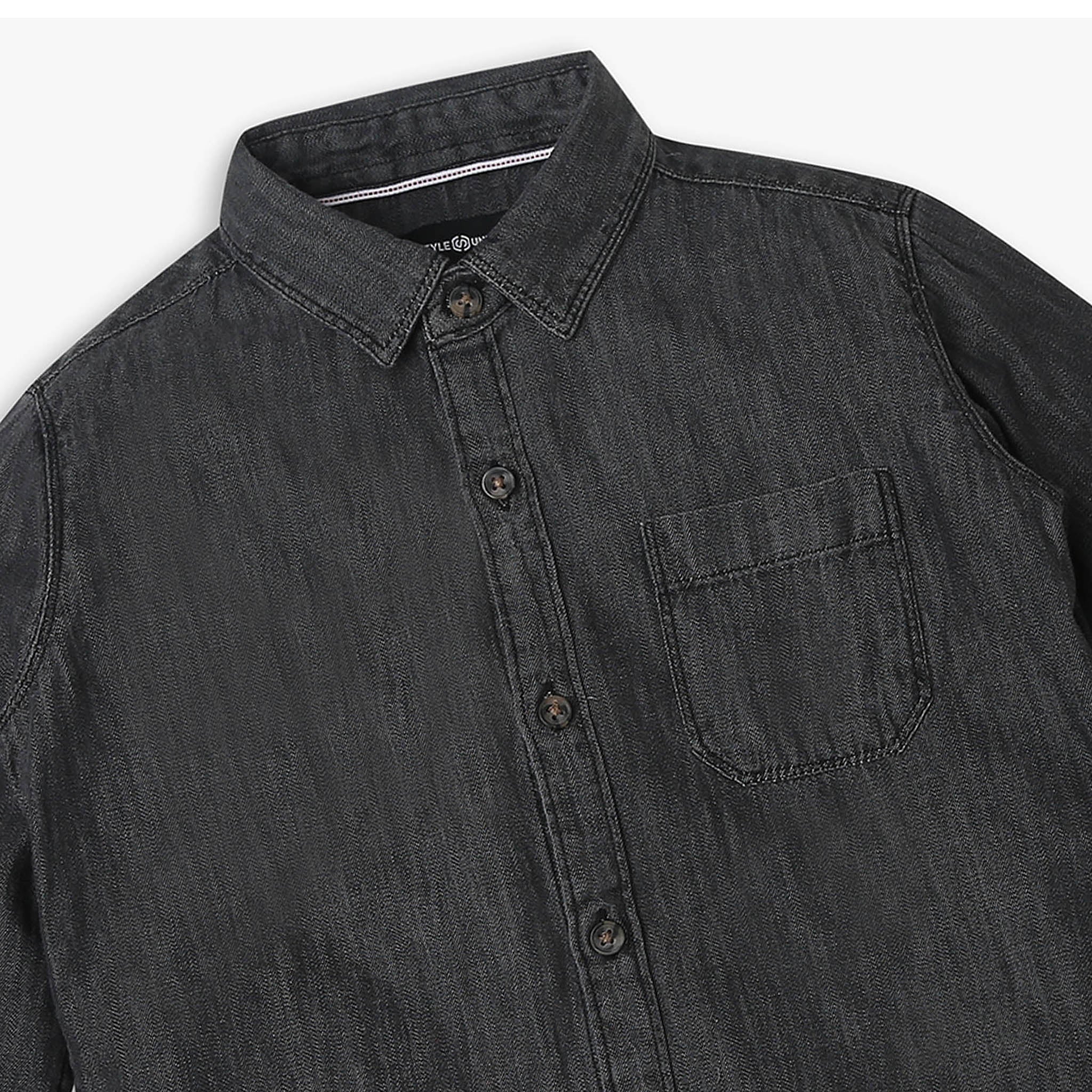 Boys Regular Fit Solid Shirt - Image 3