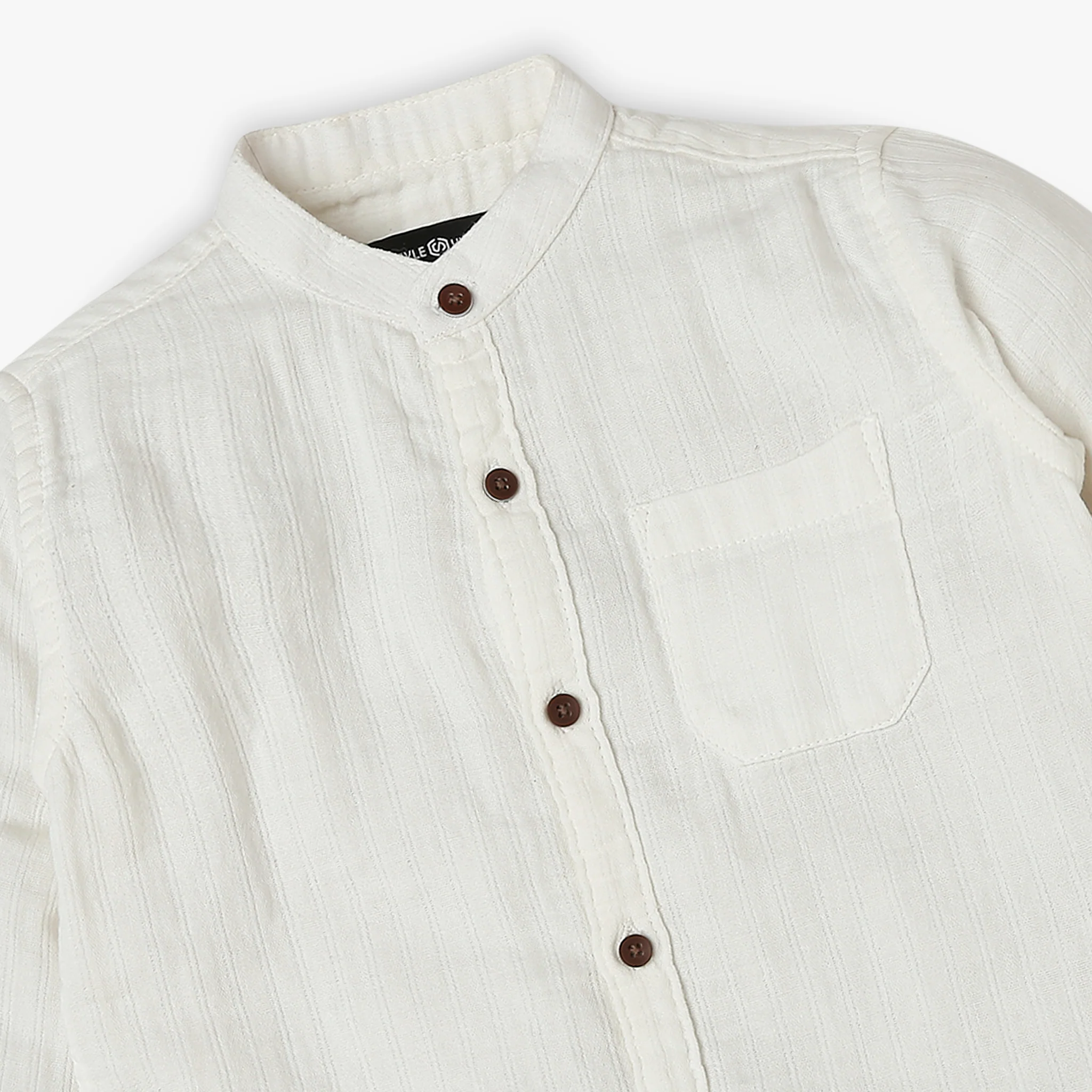 Boys Regular Fit Solid Shirt - Image 3