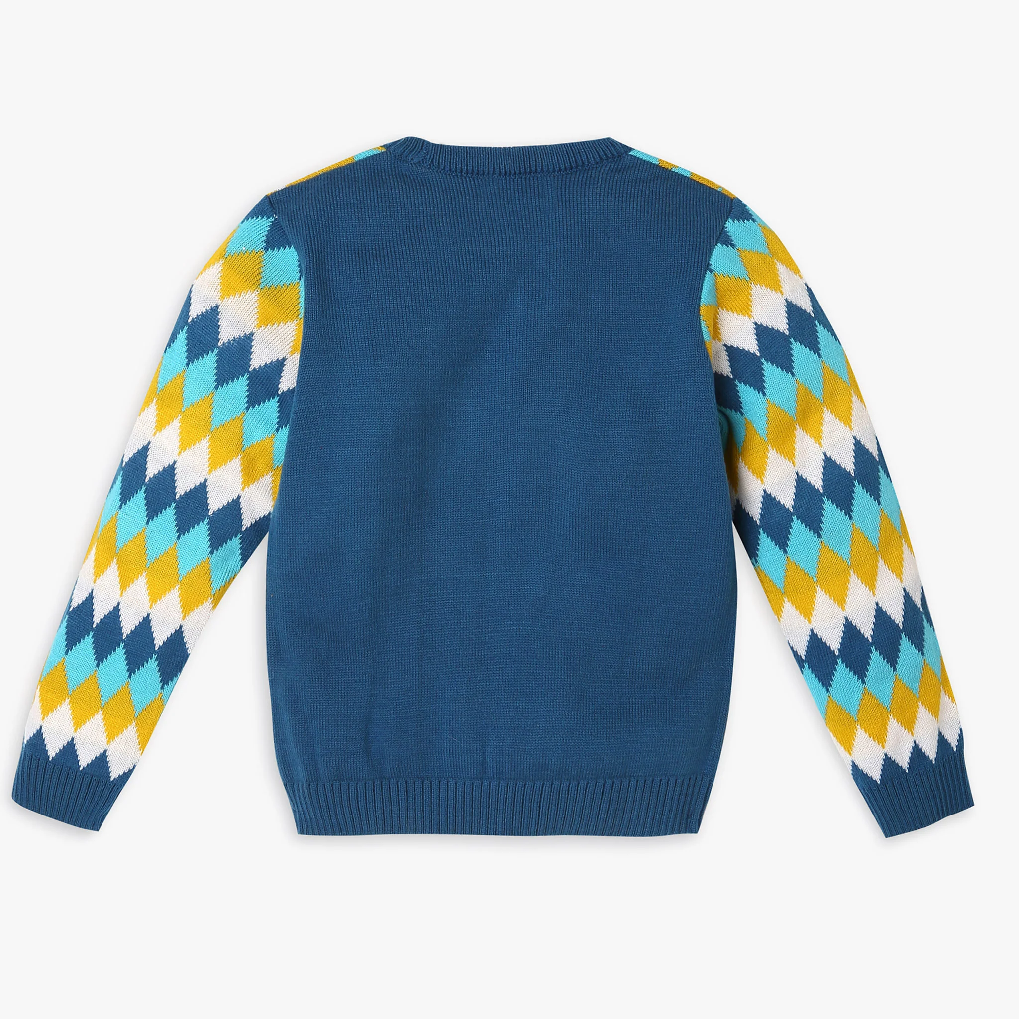Boys Regular Fit Solid Sweater - Image 2