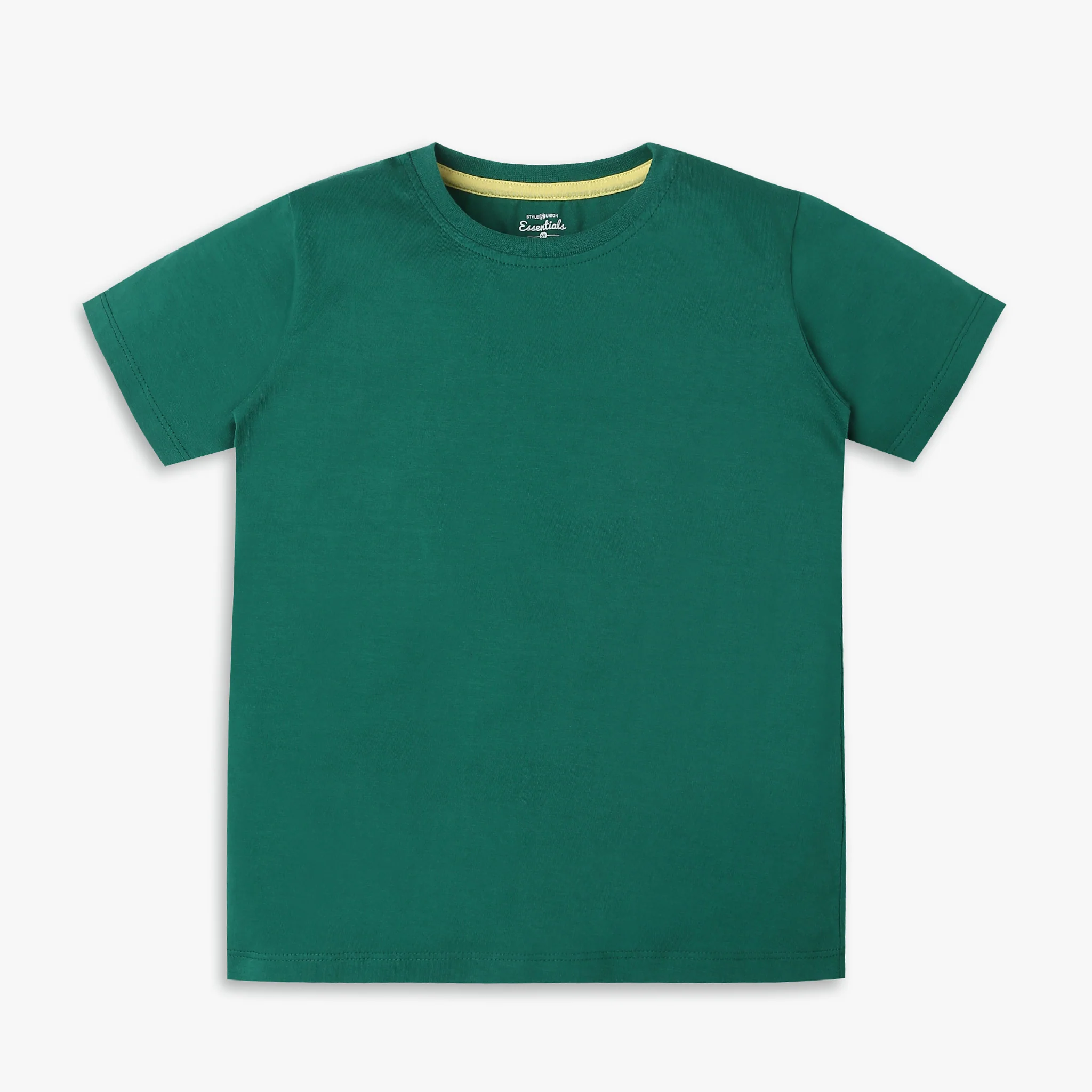 Boys Solid Crew Neck T-Shirt
