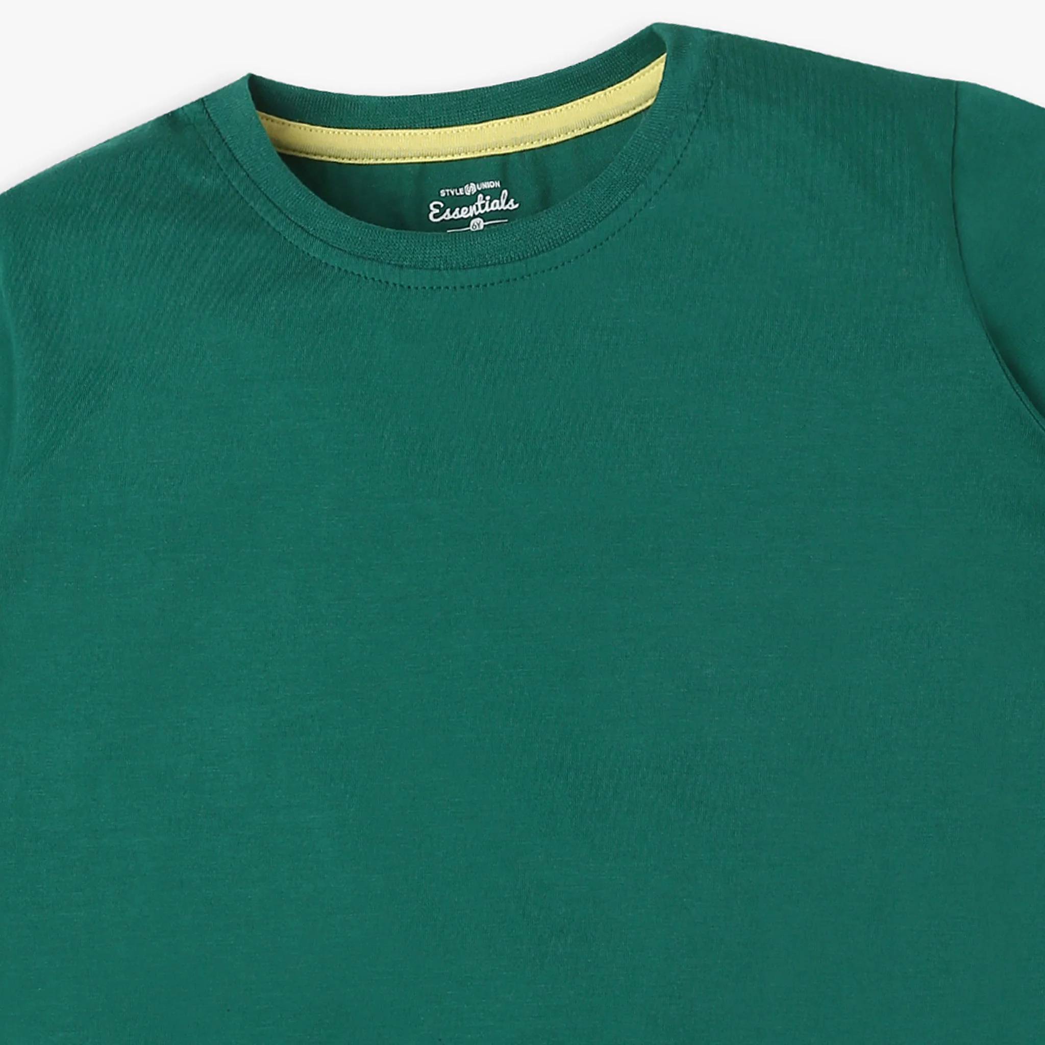 Boys Solid Crew Neck T-Shirt - Image 3