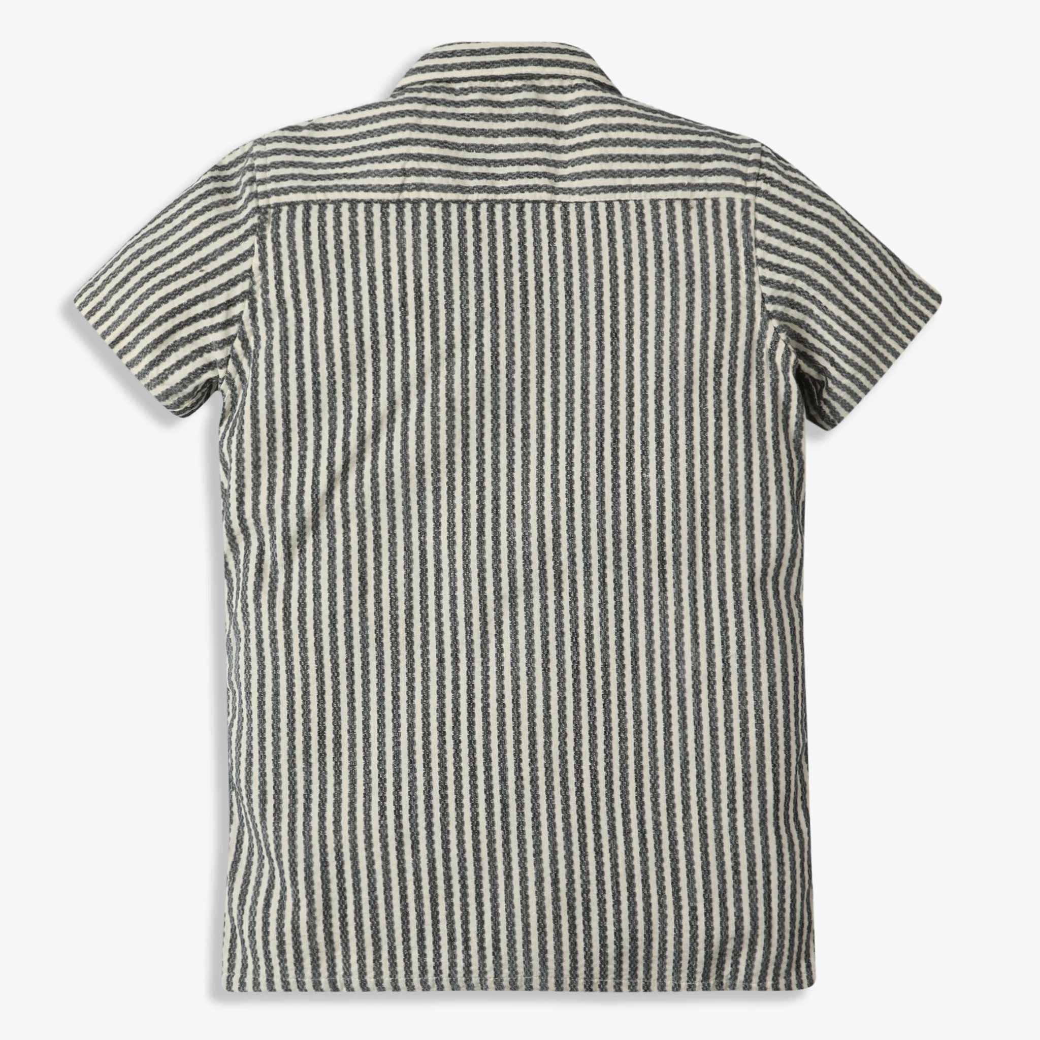 Boys Striped Camp Collar Retreat Half Sleeve Shirt - Image 2