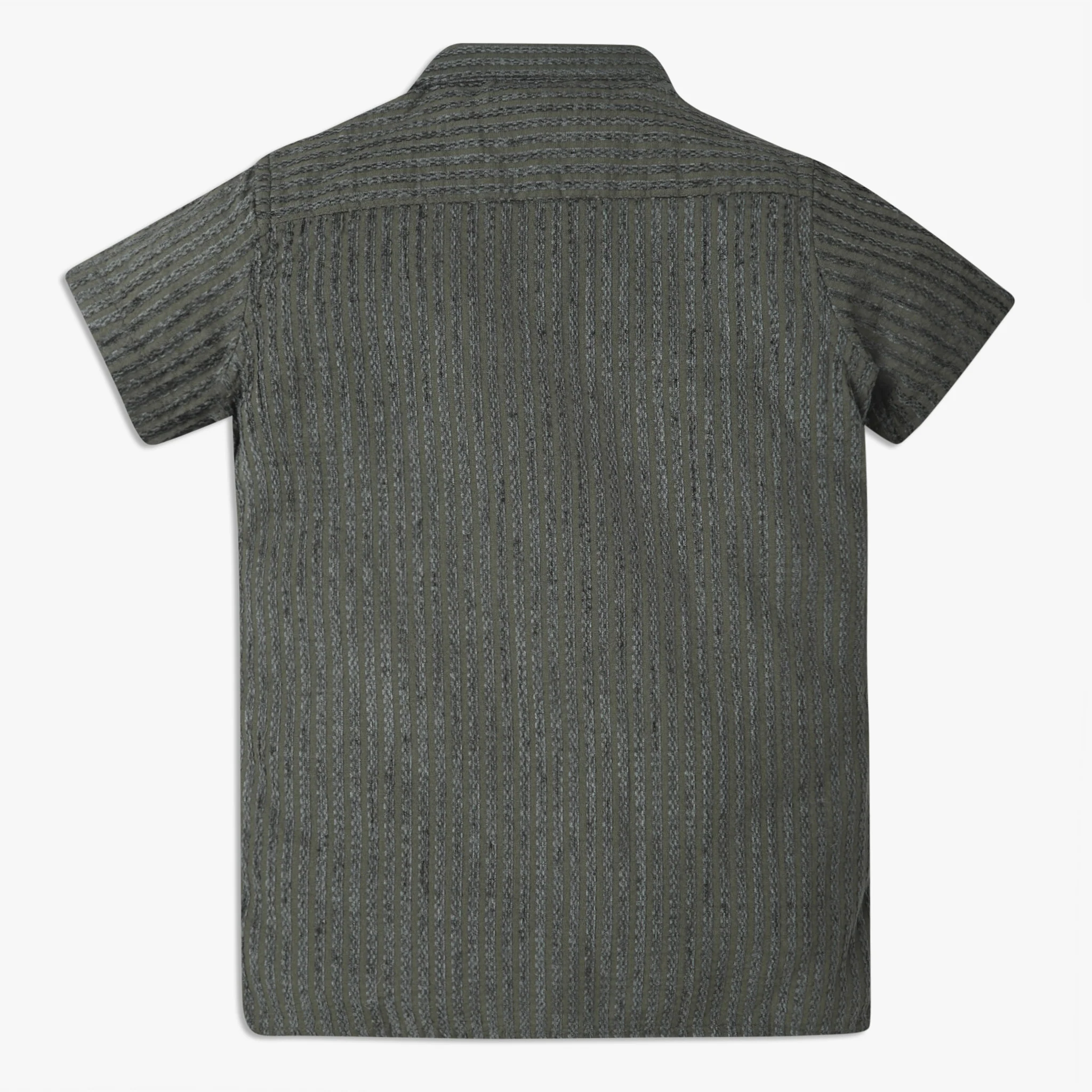 Boys Striped Camp Collar Retreat Half Sleeve Shirt - Image 8