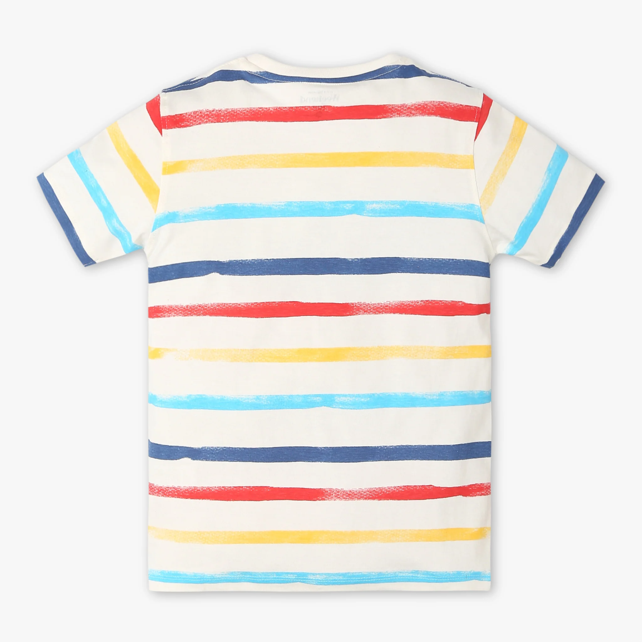 Boys Crew Neck Striped Skiddle Tie & Dye T-Shirt - Image 2