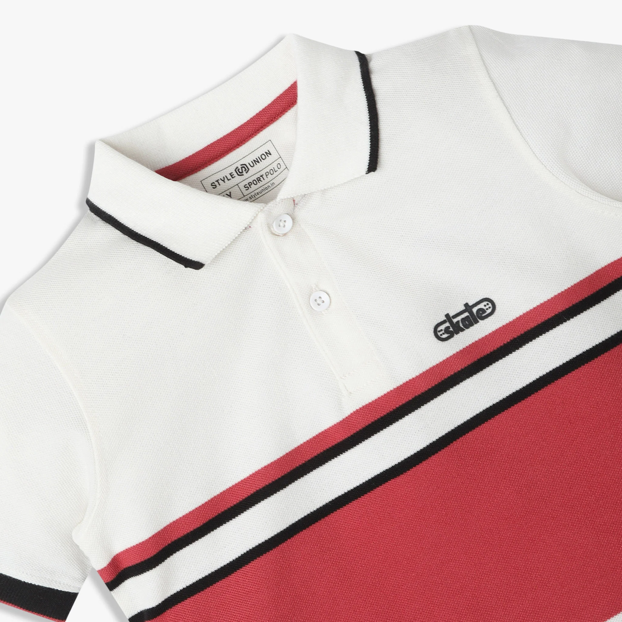 Boys Striped Polo T-Shirt - Image 3