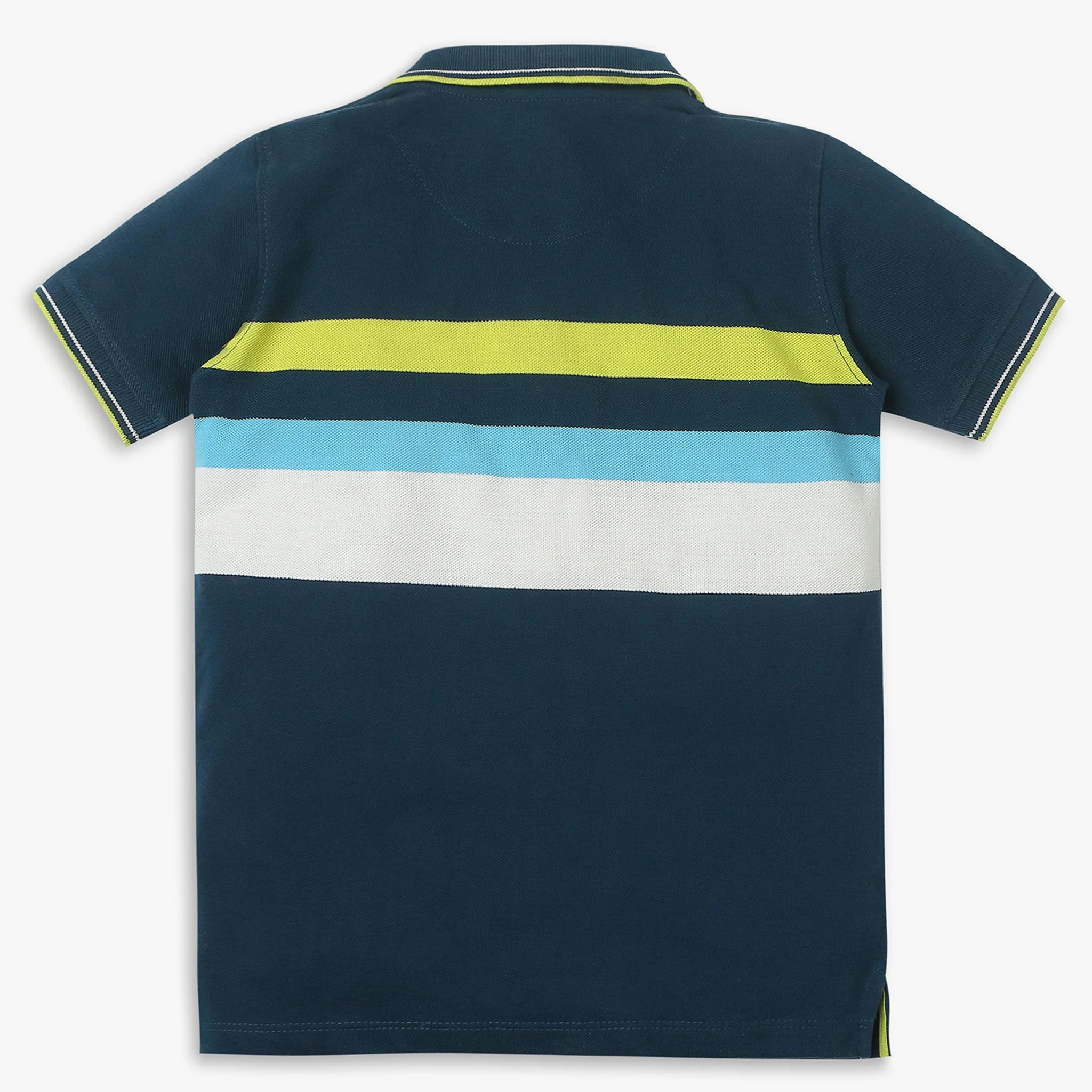 Boys Regular Fit Striped Polo T-Shirt - Image 2