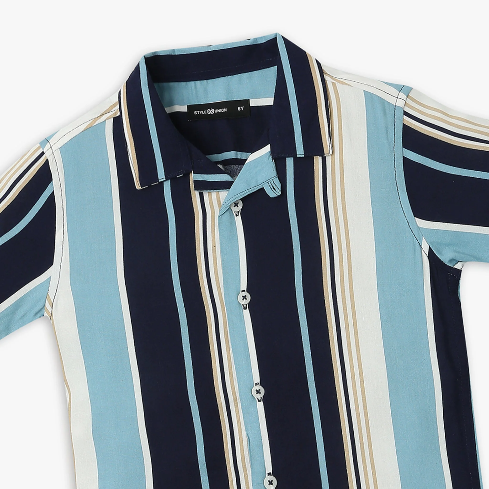 Boy's Regular Fit Striped Shirt - Image 3