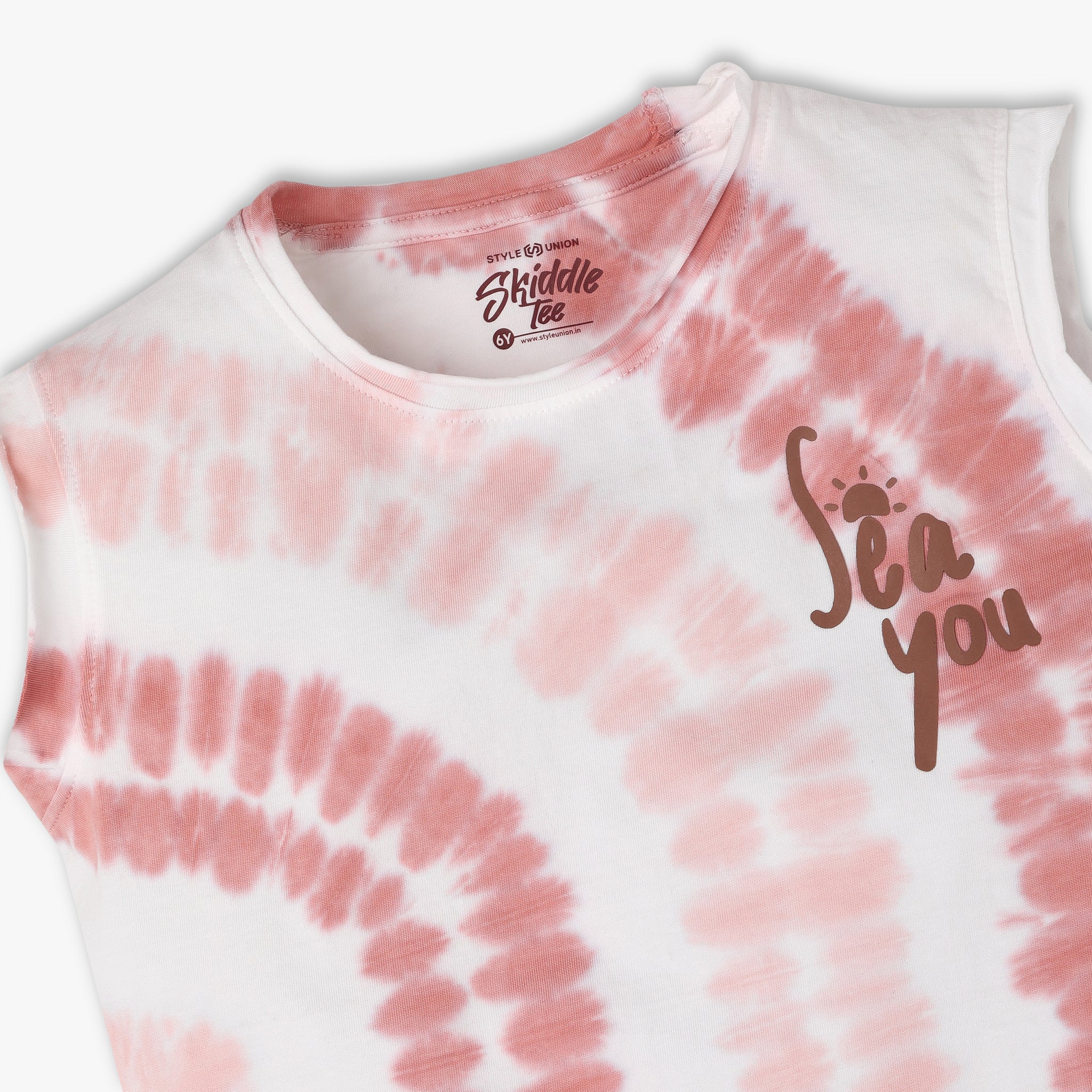 Boys Crew Neck Sleeveless Tie - Dye T-Shirt - Image 3