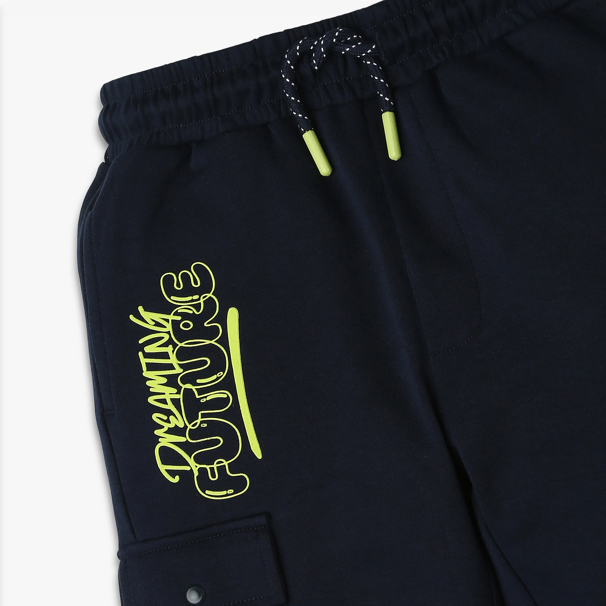 Boys Relaxed Fit Full Length Solid Joggers - Image 3