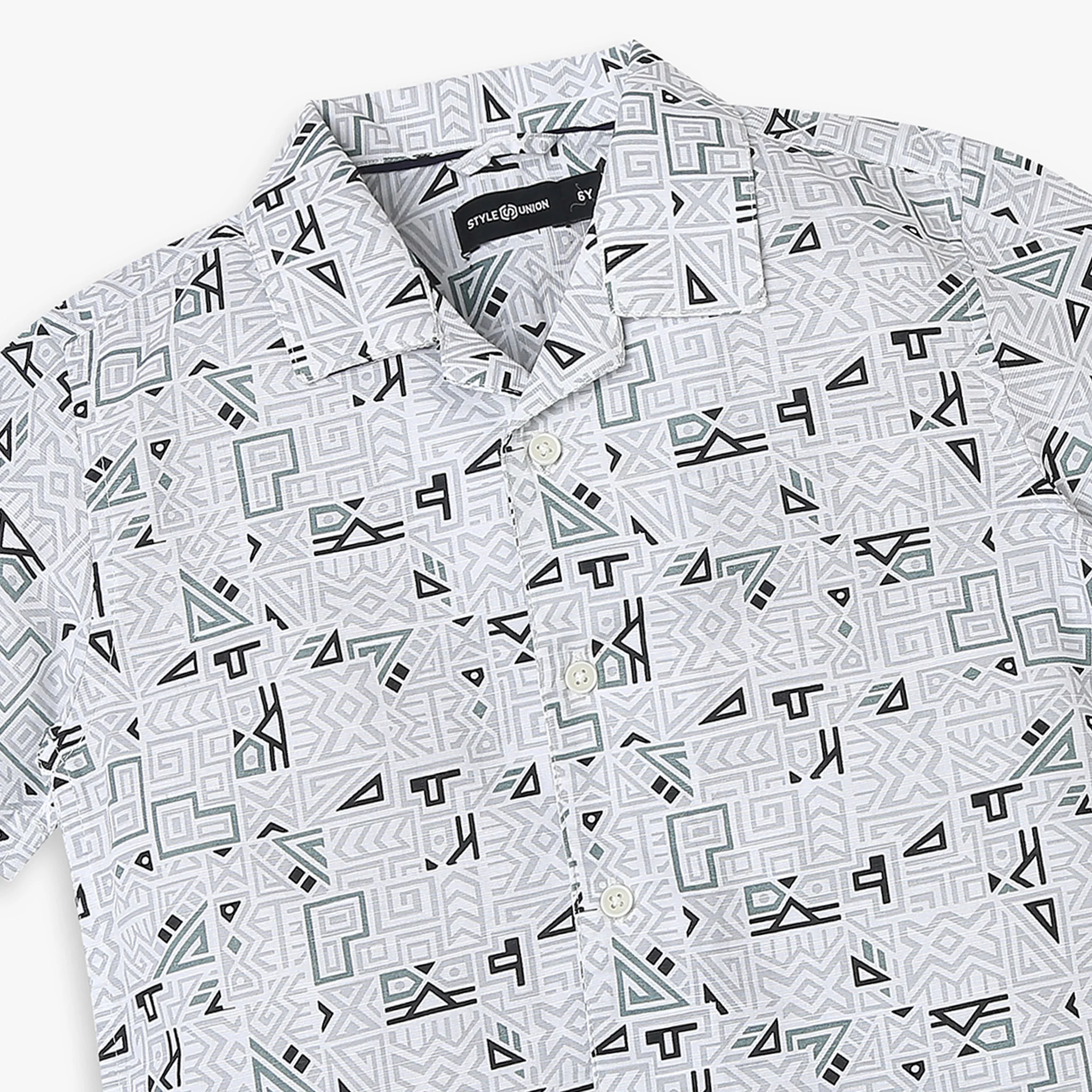 Boys Relaxed Fit Printed Shirt - Image 3