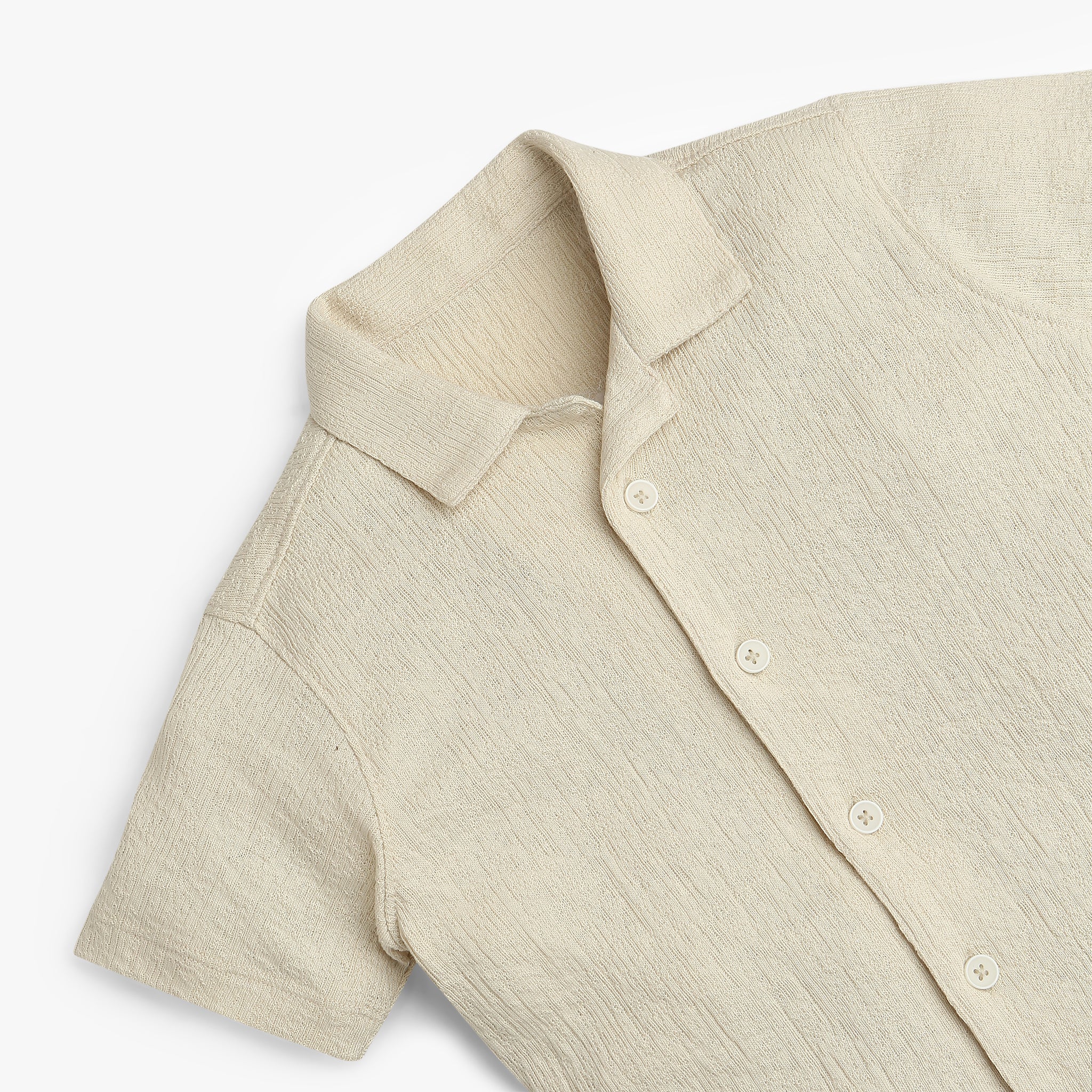 Boys Knitted Half Sleeve Cuban Shirt - Image 3