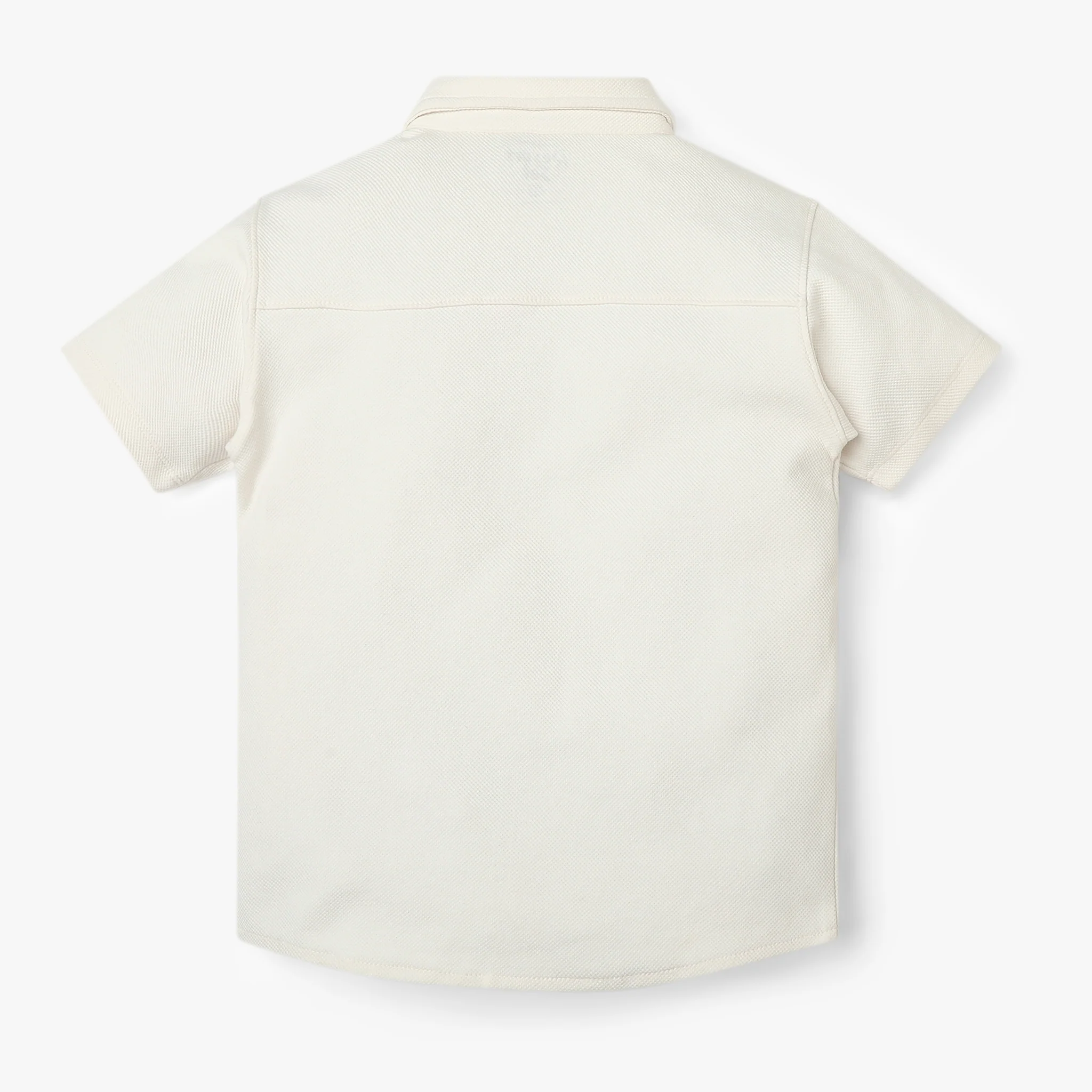 Boys Shirt Collar Half Sleeve Cuban Shirt - Image 2