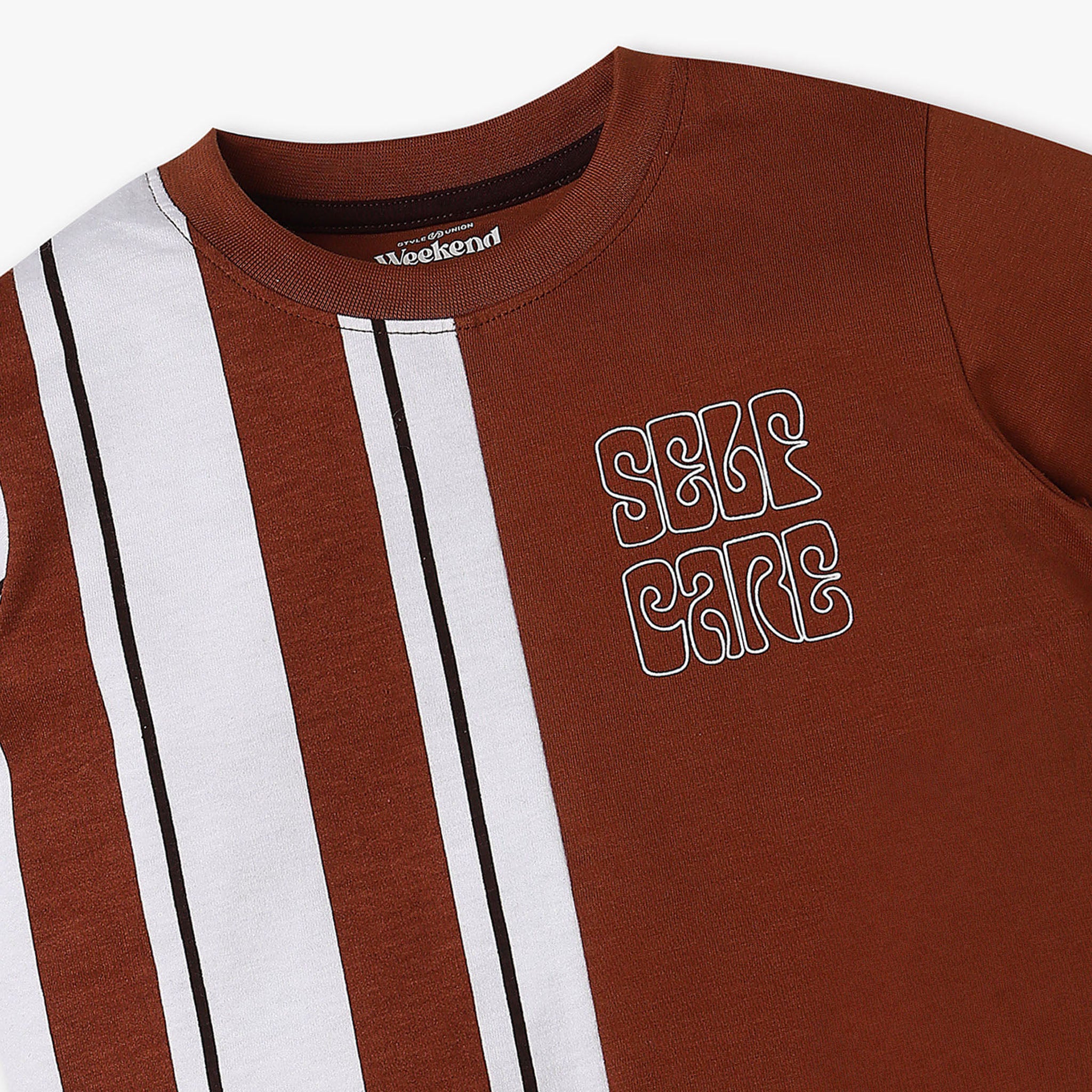 Boys Single Jersey Striped Weekend T-Shirt - Image 3