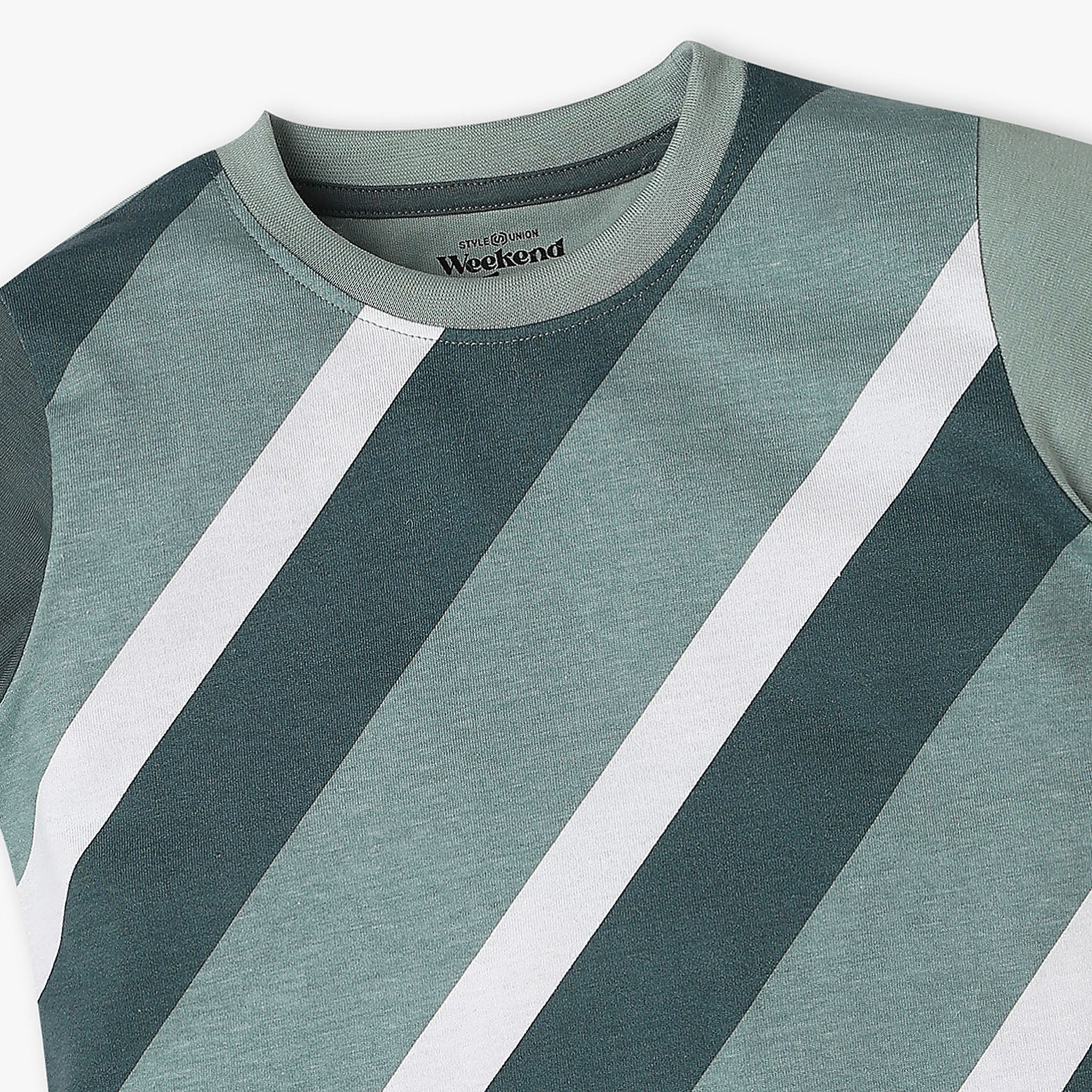 Boys Single Jersey Striped Weekend T-Shirt - Image 3