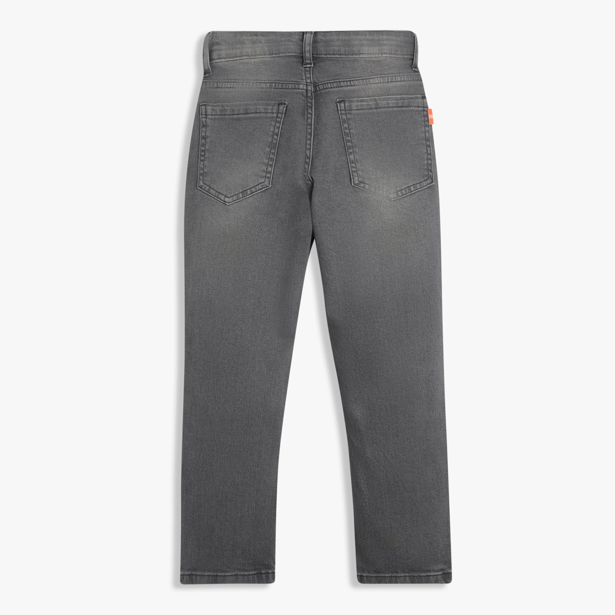 Boys Slim Fit Heavily Washed Camo Laser Print Jeans - Image 2