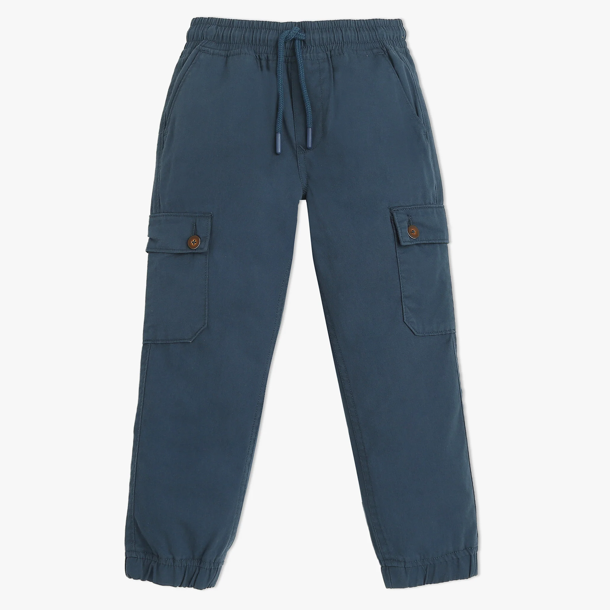Boys Solid Full Length Cargos - Image 13