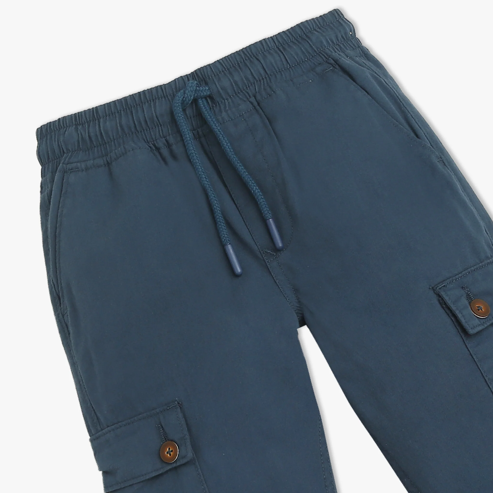 Boys Solid Full Length Cargos - Image 15