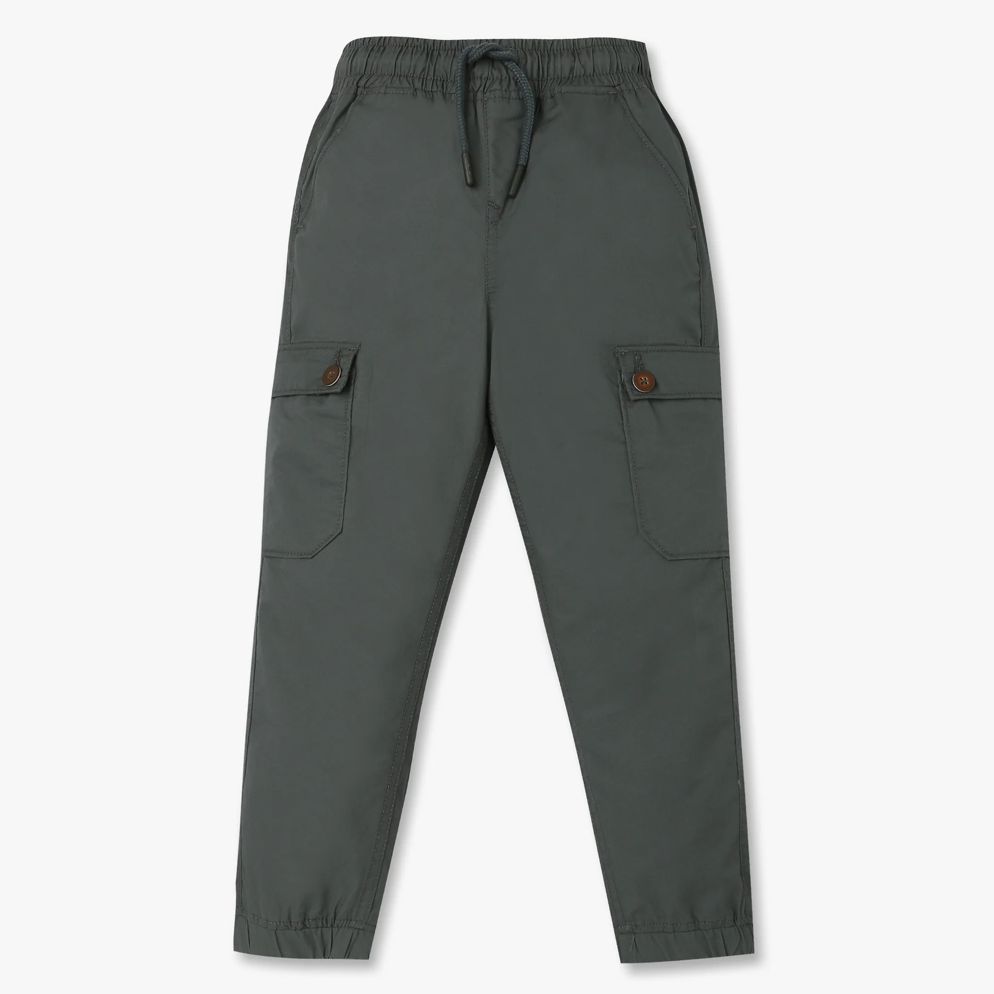 Boys Solid Full Length Cargos - Image 34