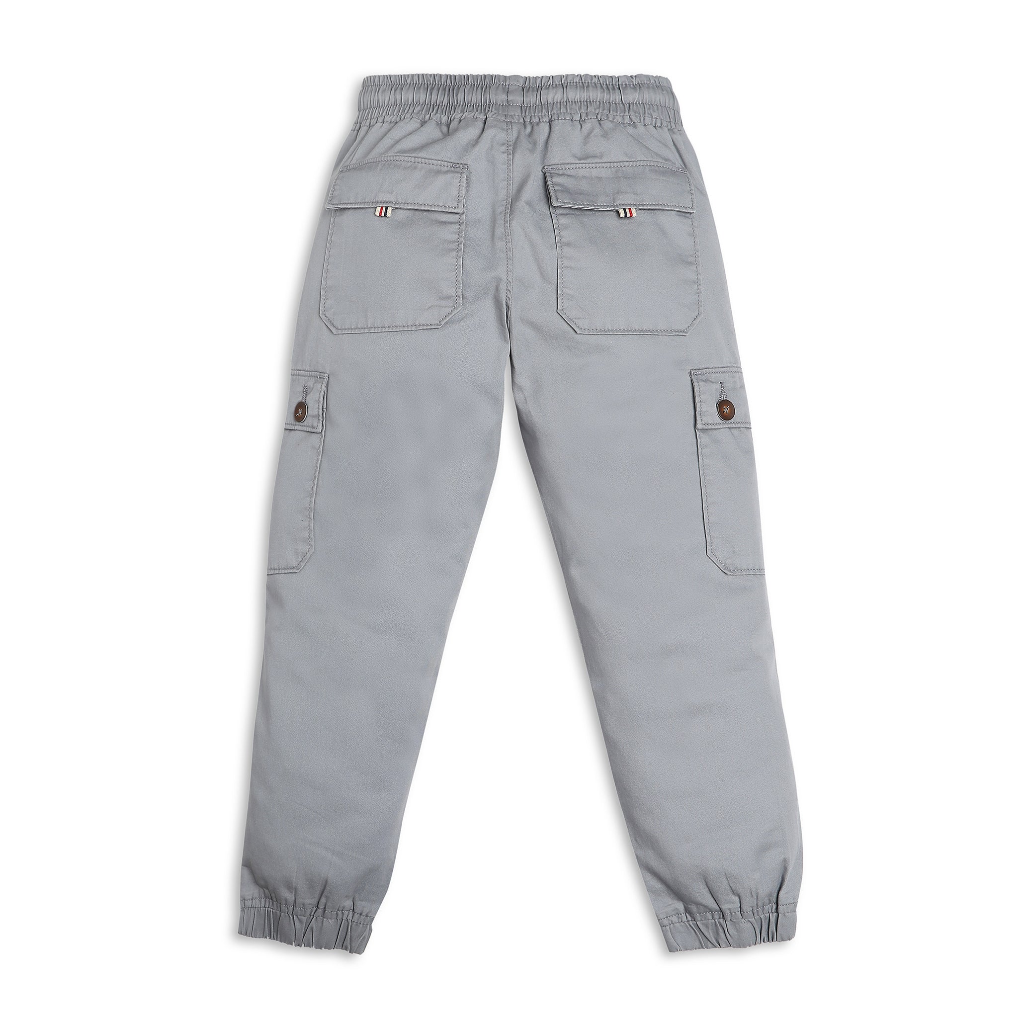 Boys Solid Full Length Cargos - Image 5