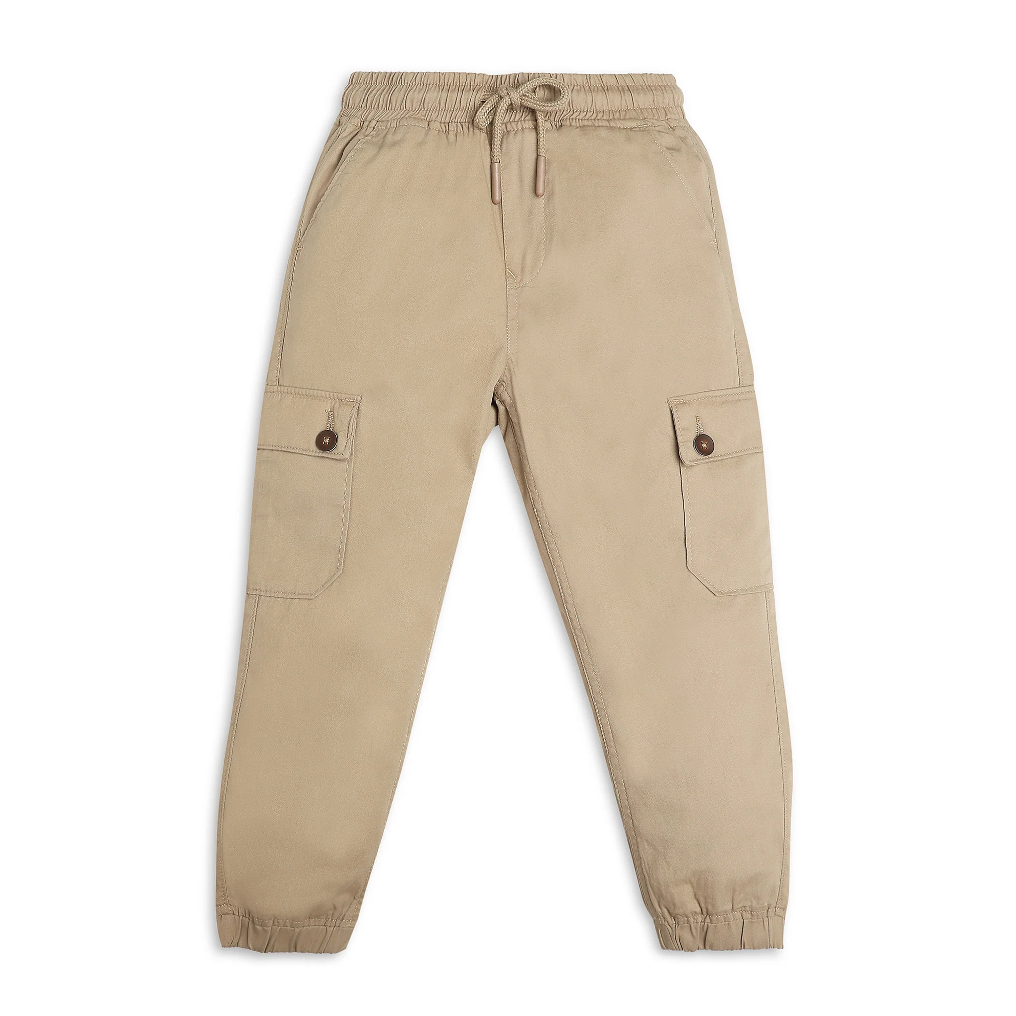 Boys Solid Full Length Cargos - Image 7