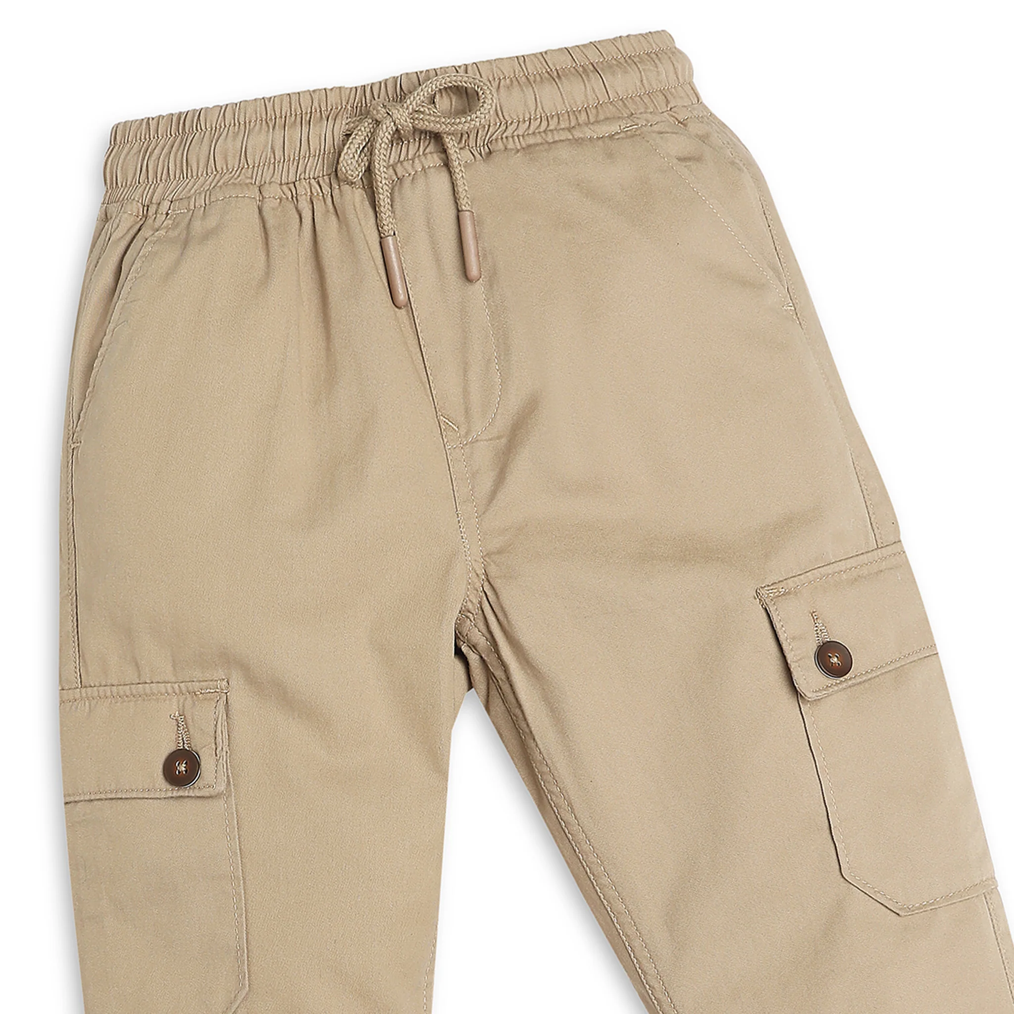 Boys Solid Full Length Cargos - Image 9