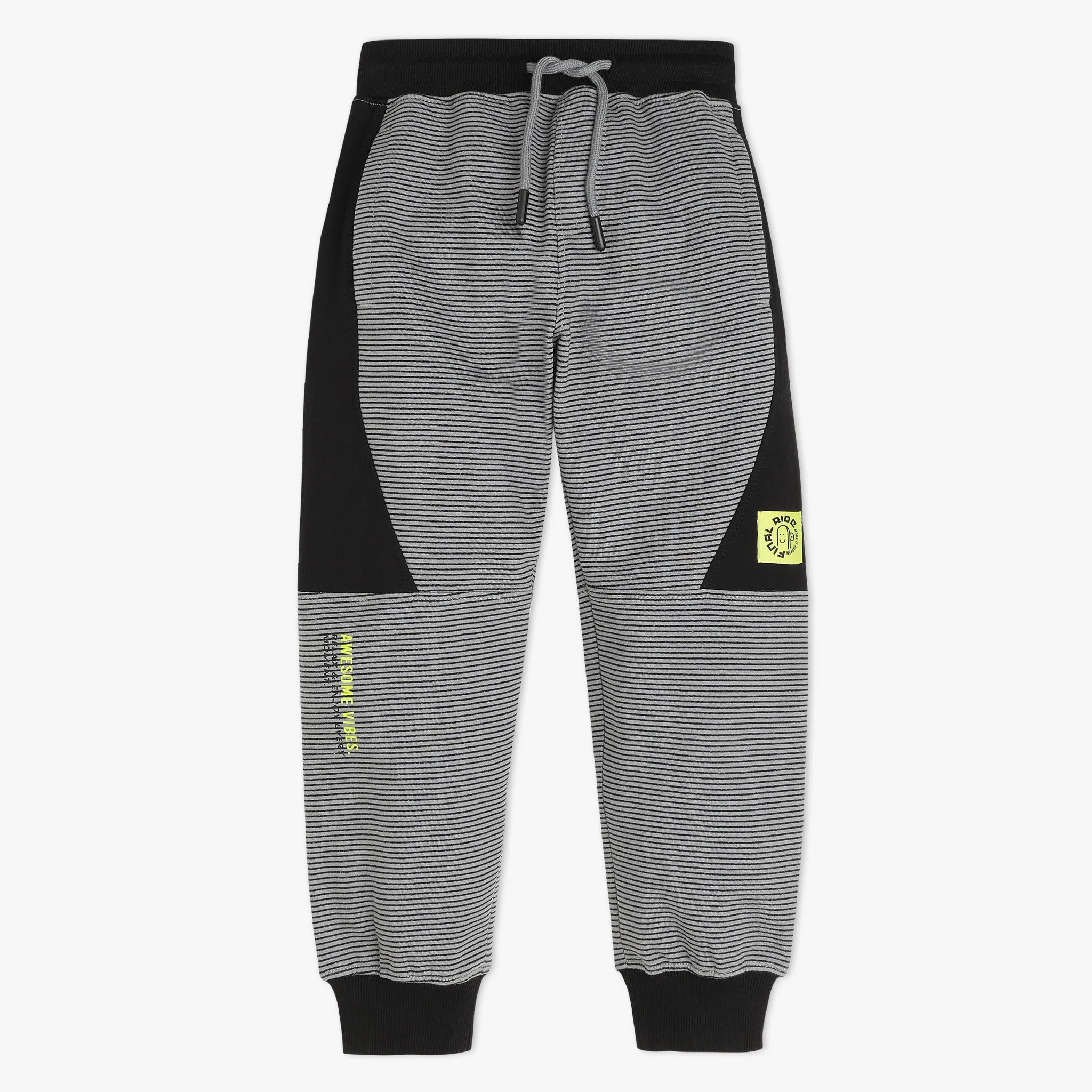 Boys Solid Full Length Side Panel Joggers