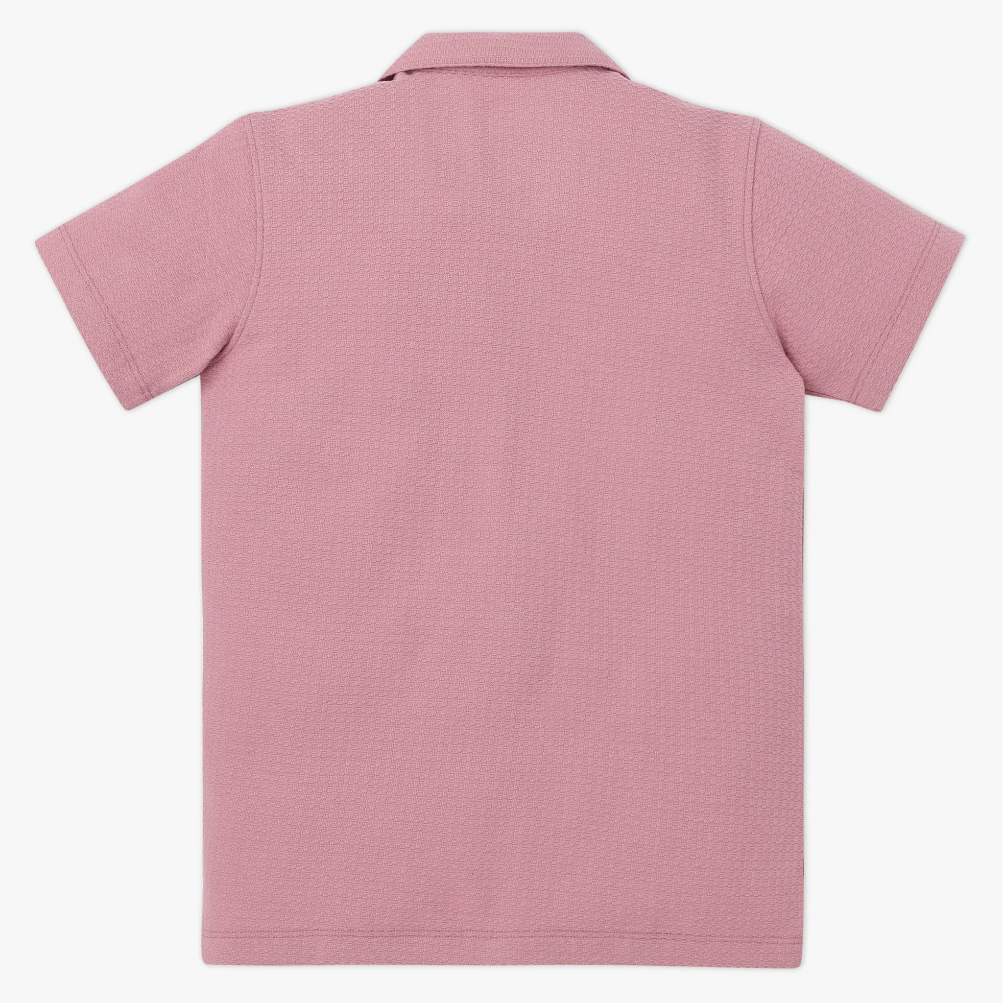 Boys Half Sleeve Solid Lapel Collar Shirt - Image 2