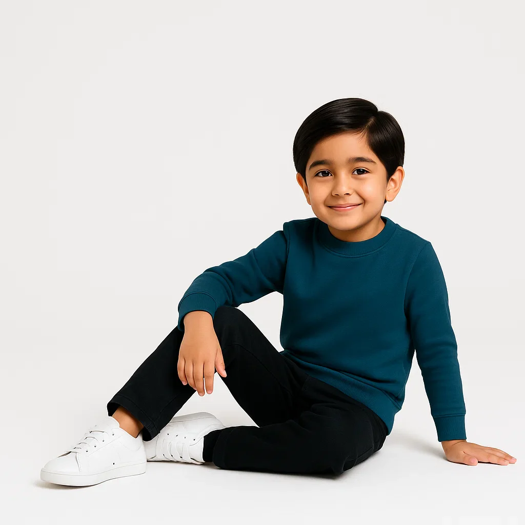 Boys Solid Sweat Tee - Image 2