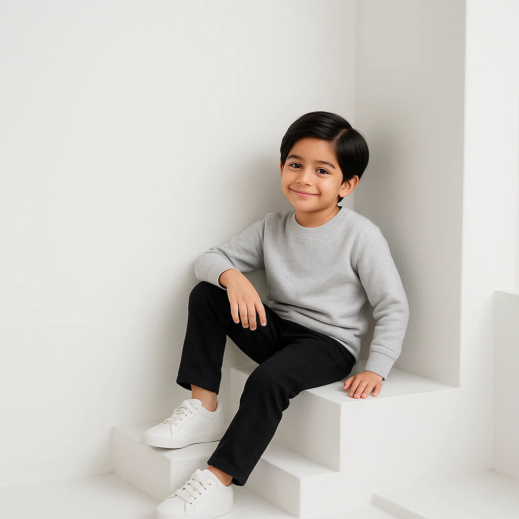 Boys Solid Sweat Tee - Image 7